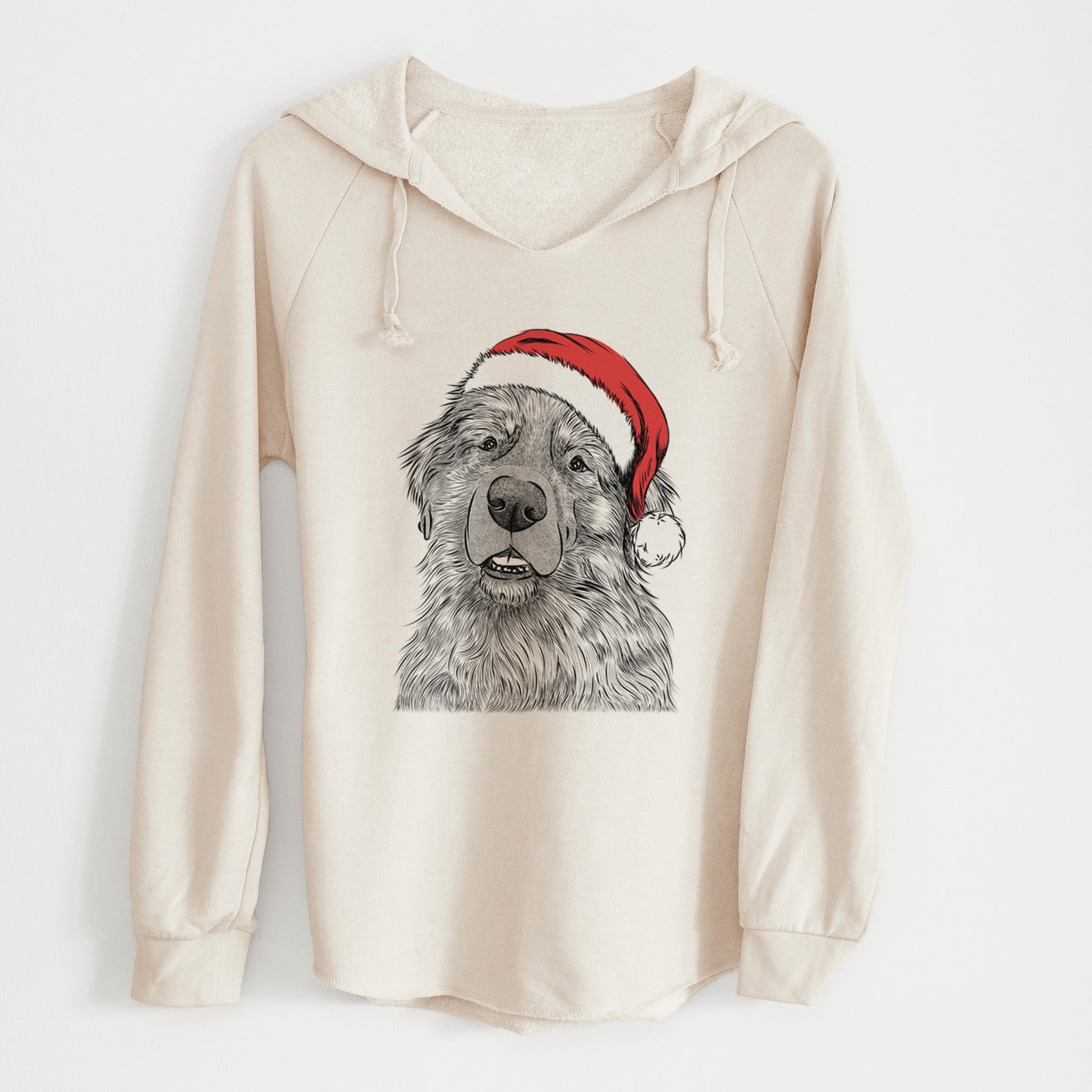 Santa Ralph the Leonberger - Cali Wave Hooded Sweatshirt