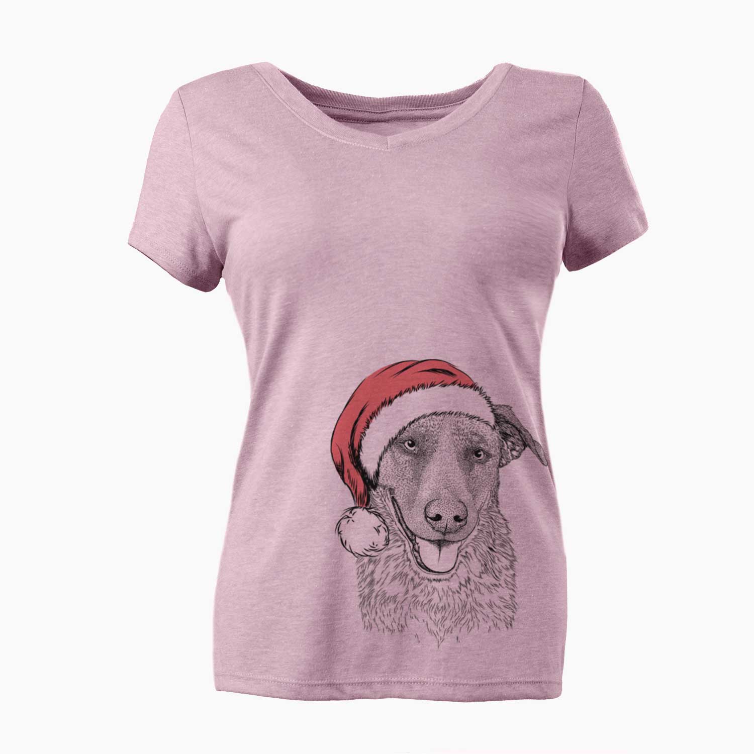 Santa Reef the Mixed Breed - Women's V-neck Shirt