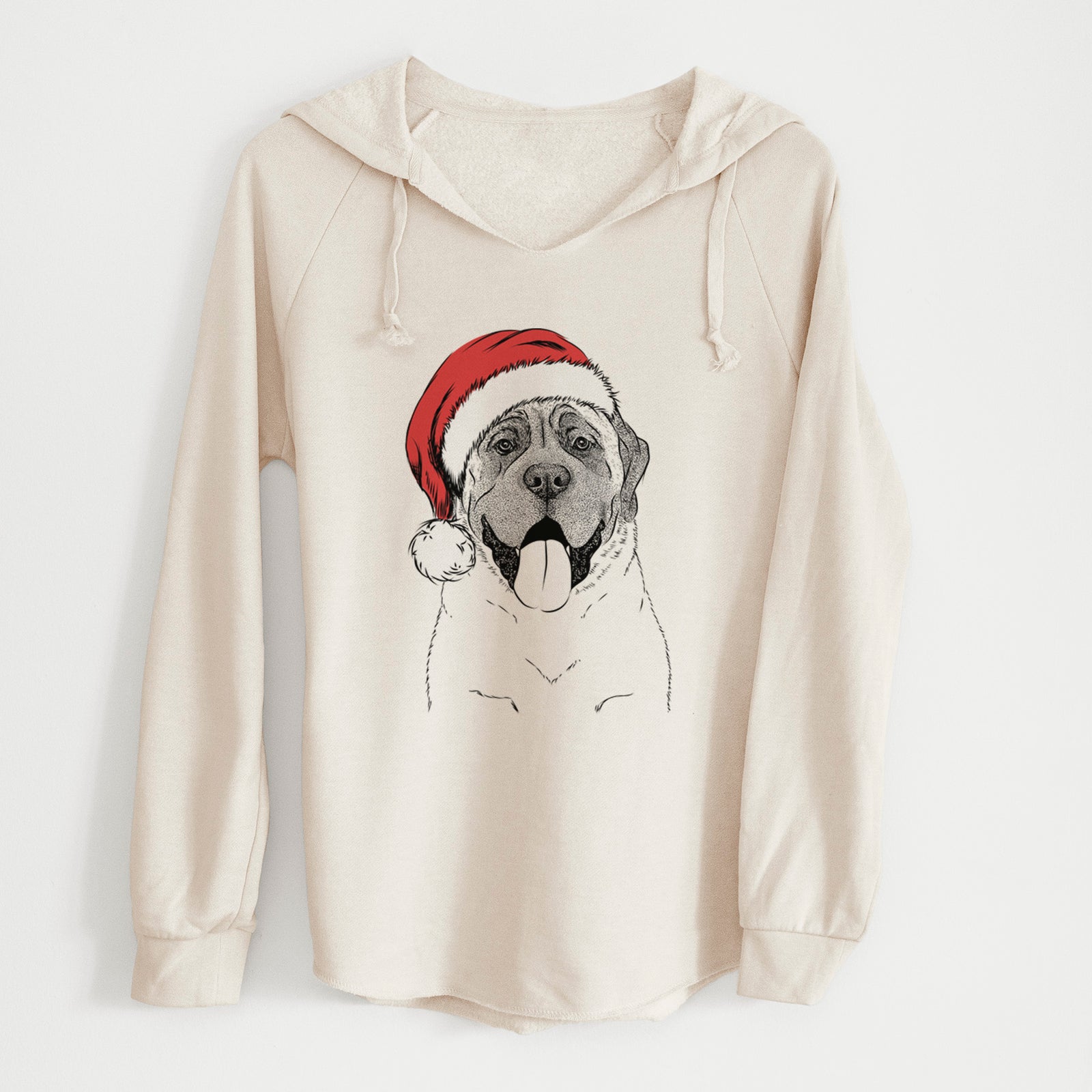 Santa Remmie the English Mastiff - Cali Wave Hooded Sweatshirt