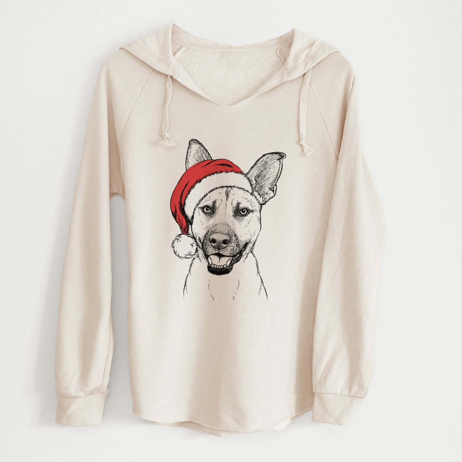 Santa Remus the German Shepherd Mix - Cali Wave Hooded Sweatshirt