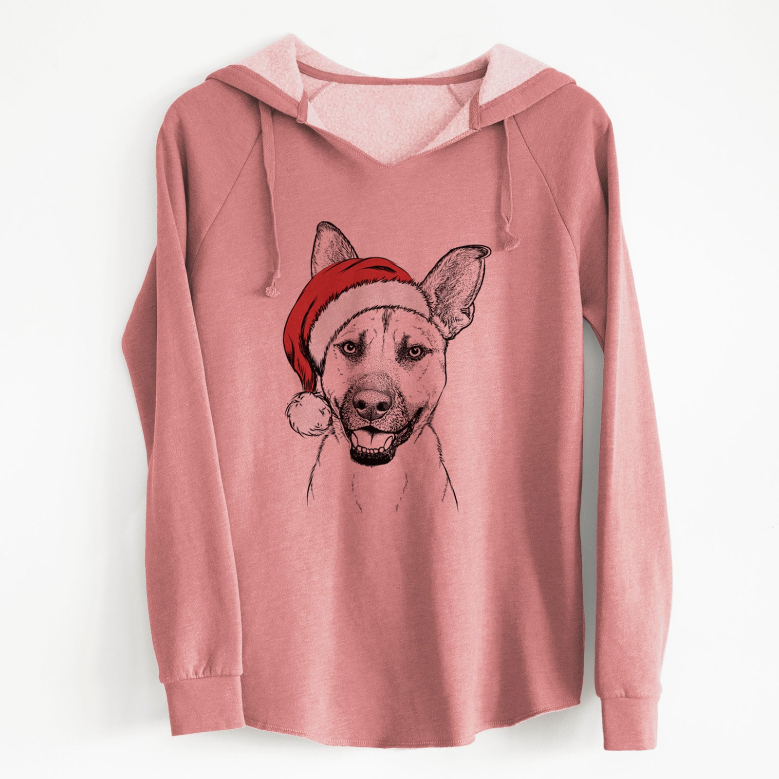 Santa Remus the German Shepherd Mix - Cali Wave Hooded Sweatshirt