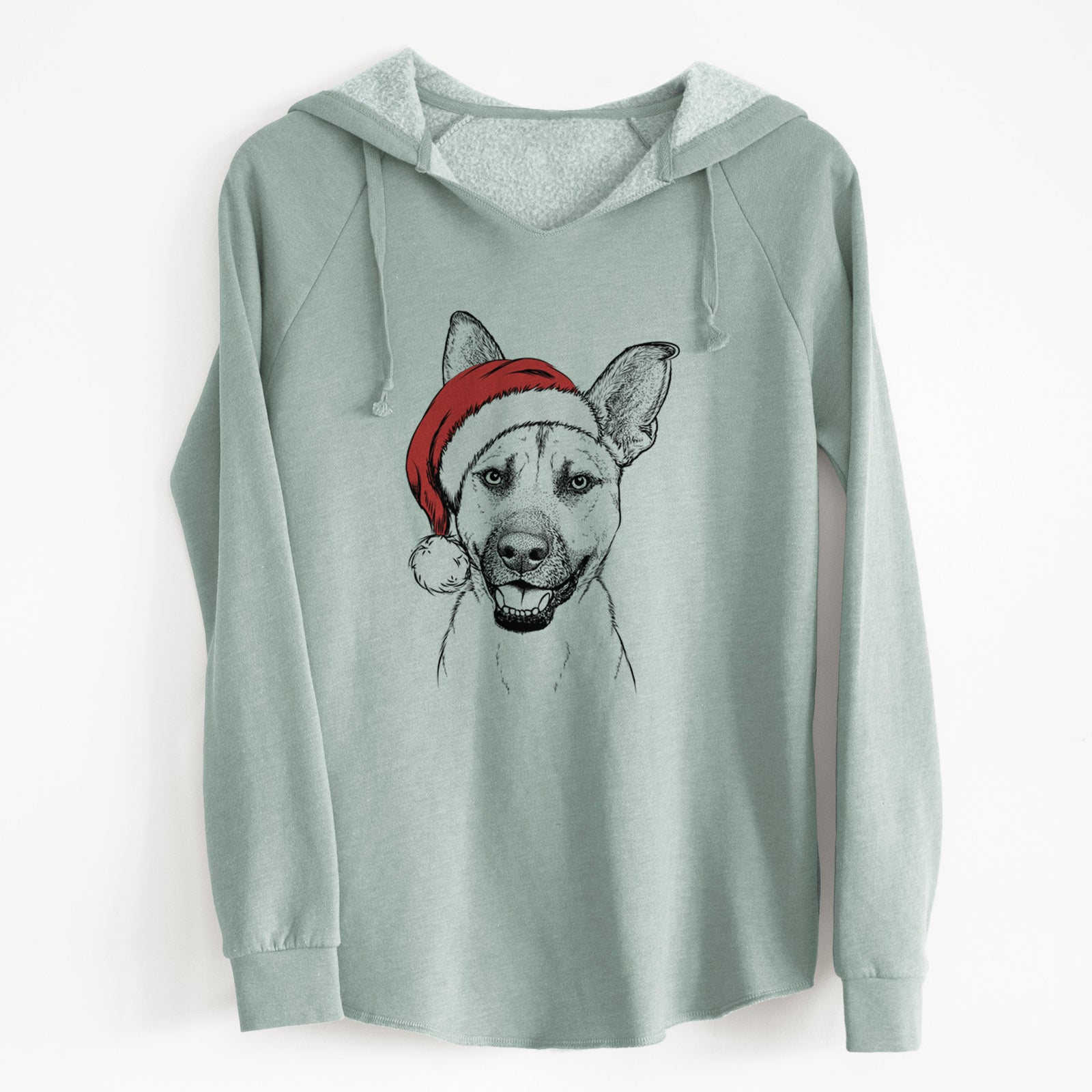 Santa Remus the German Shepherd Mix - Cali Wave Hooded Sweatshirt