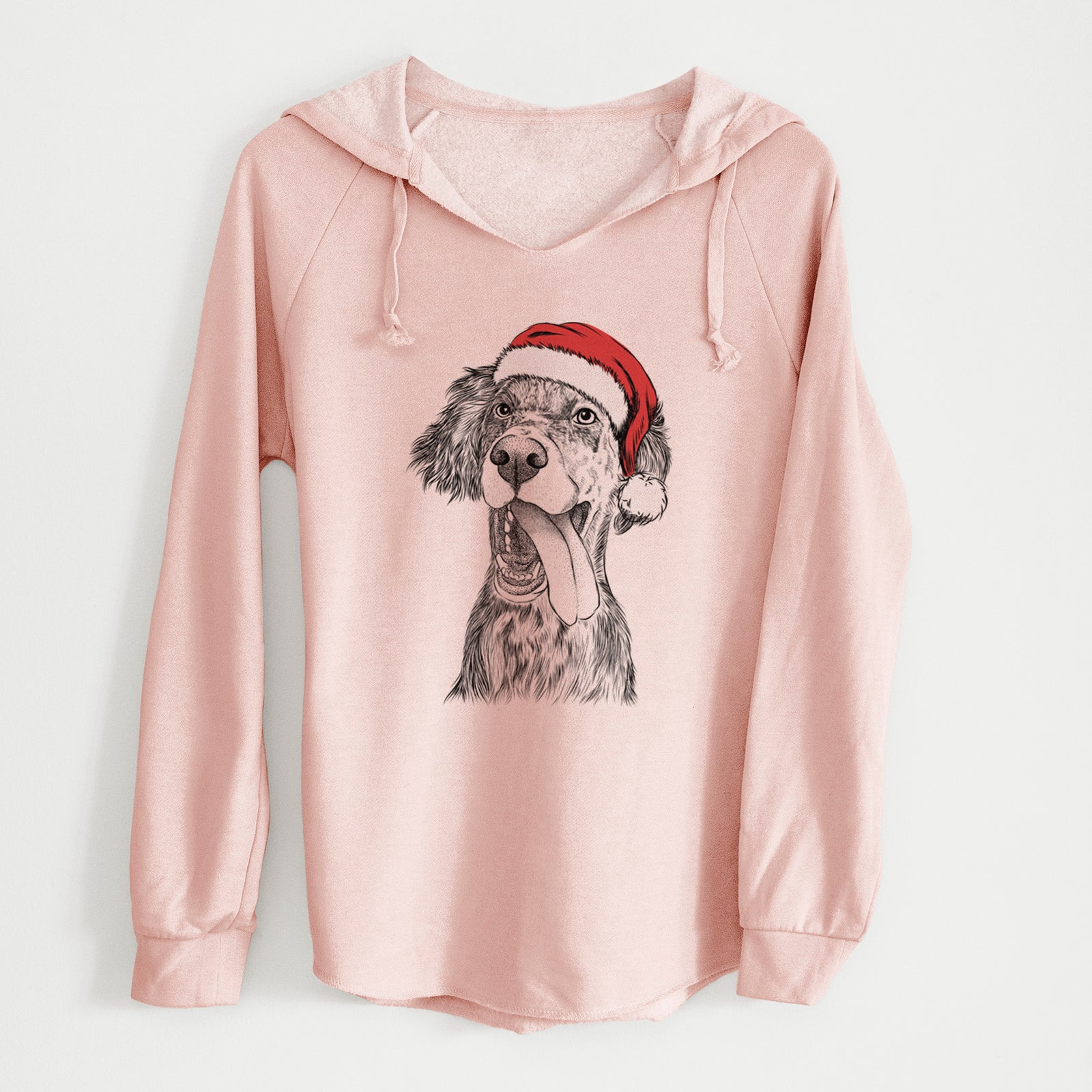 Santa Renly the English Setter - Cali Wave Hooded Sweatshirt