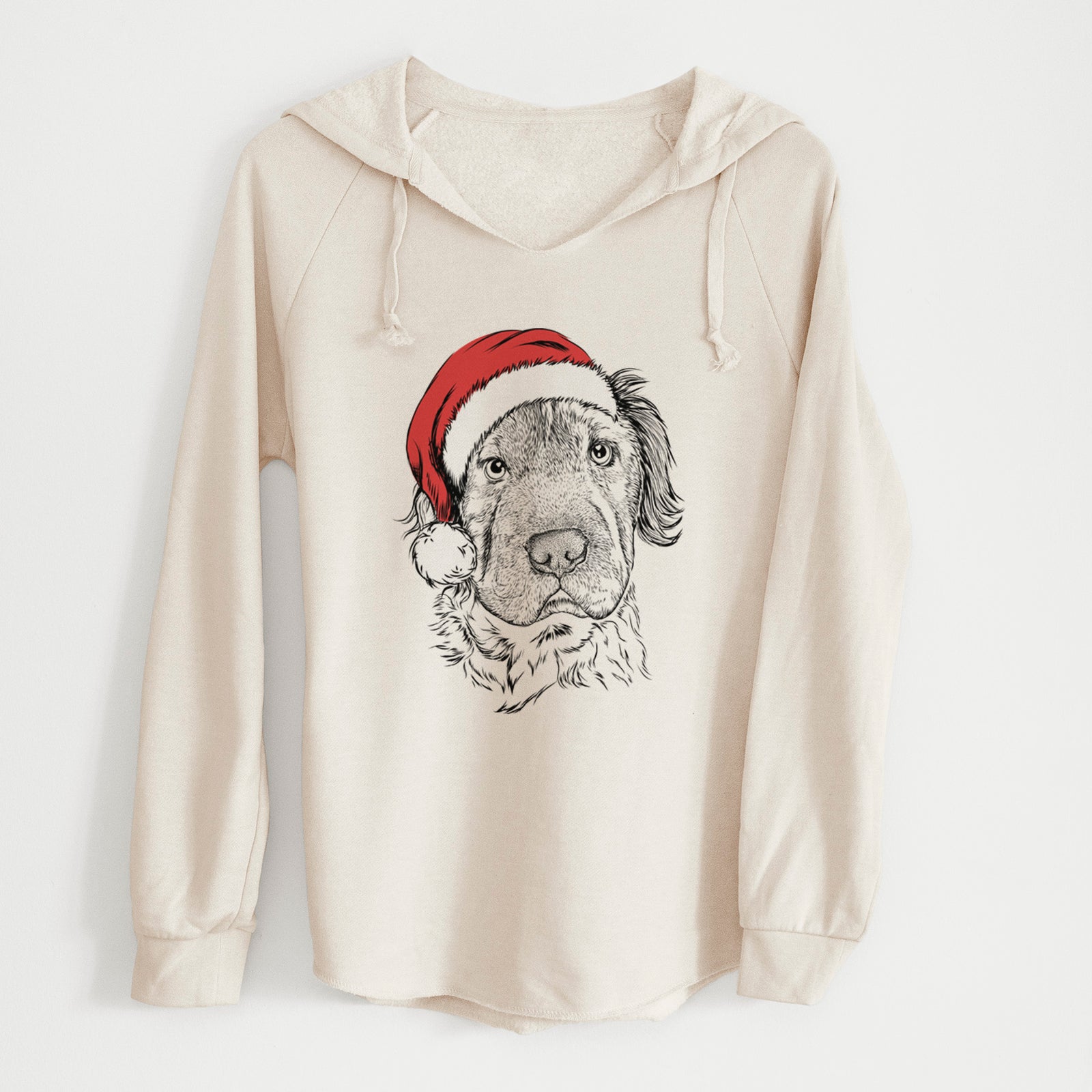 Santa Rex the Mini Hippo - Cali Wave Hooded Sweatshirt