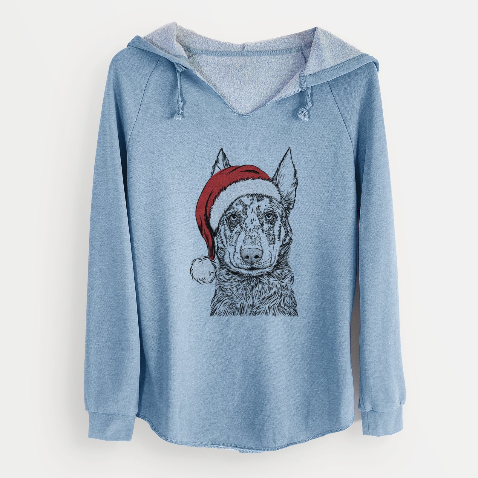 Santa Riggs the Beauceron - Cali Wave Hooded Sweatshirt