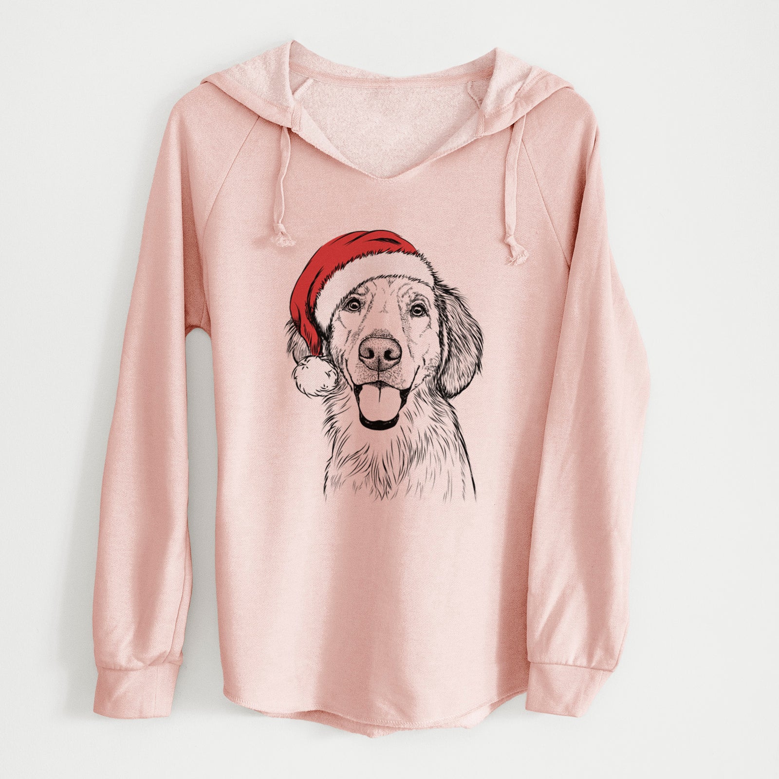 Santa Riley the Golden Retriever - Cali Wave Hooded Sweatshirt