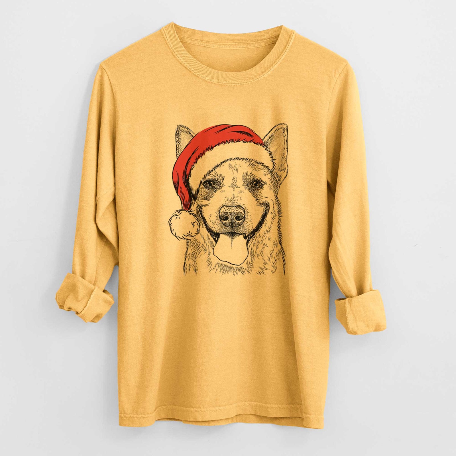 Santa Rio the Australian Cattle Dog - Heavyweight 100% Cotton Long Sleeve