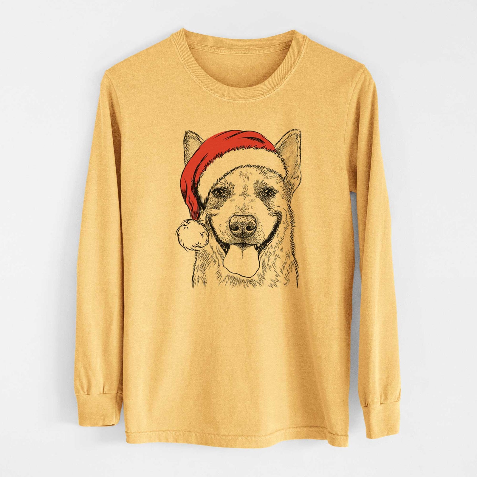 Santa Rio the Australian Cattle Dog - Heavyweight 100% Cotton Long Sleeve