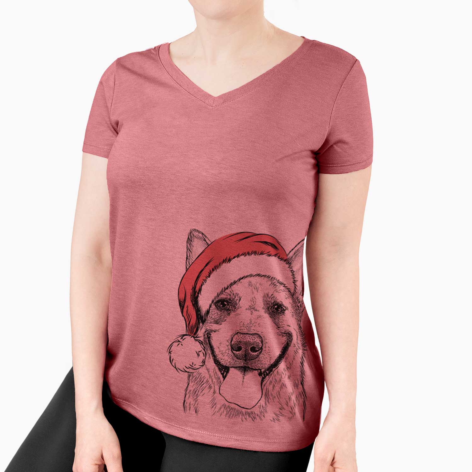 Santa Rio the Australian Cattle Dog - Women's V-neck Shirt