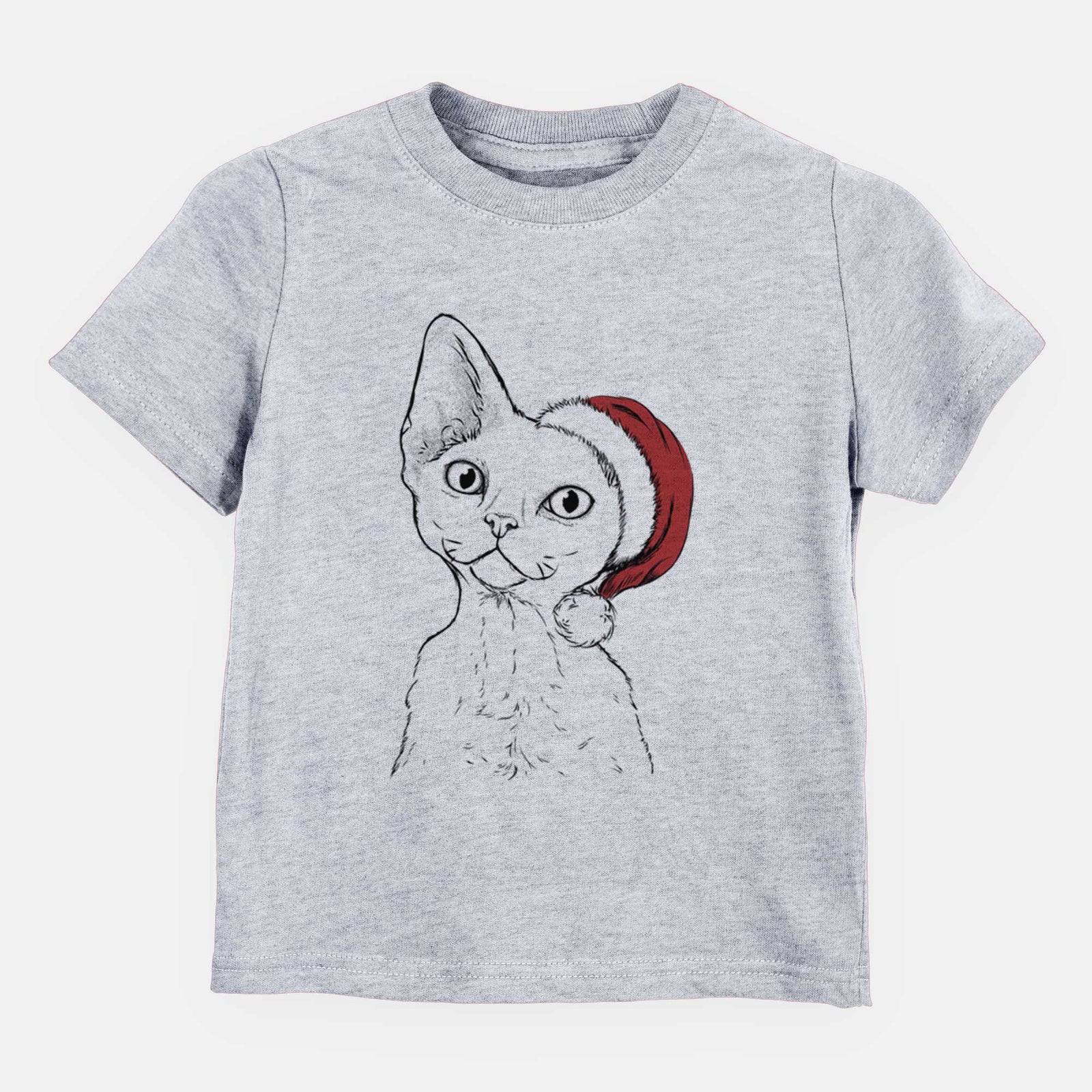 Santa Ripley the Devon Rex Cat - Kids/Youth/Toddler Shirt