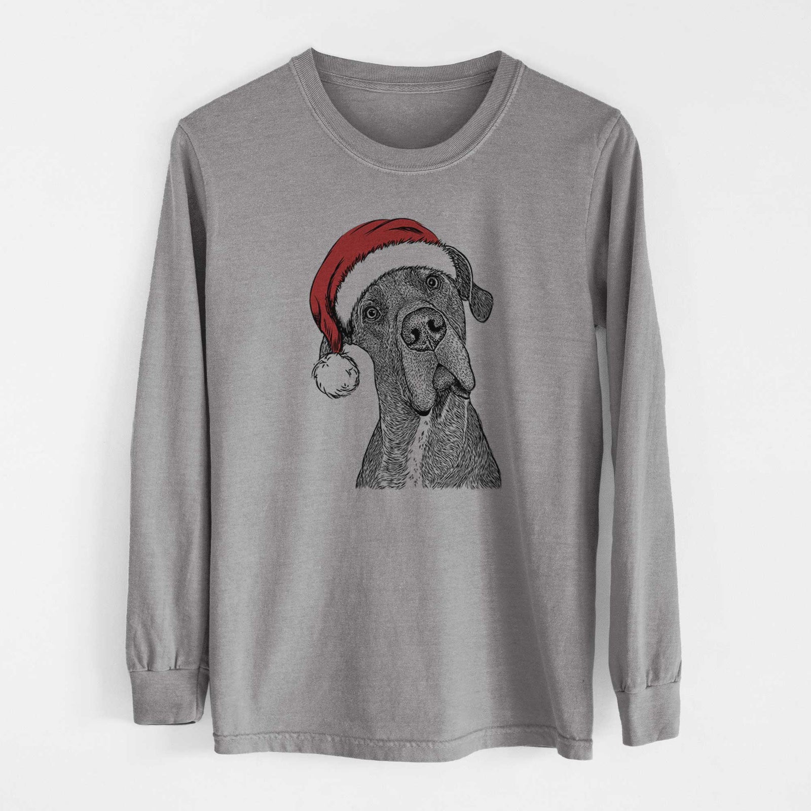Santa River the Great Dane - Heavyweight 100% Cotton Long Sleeve
