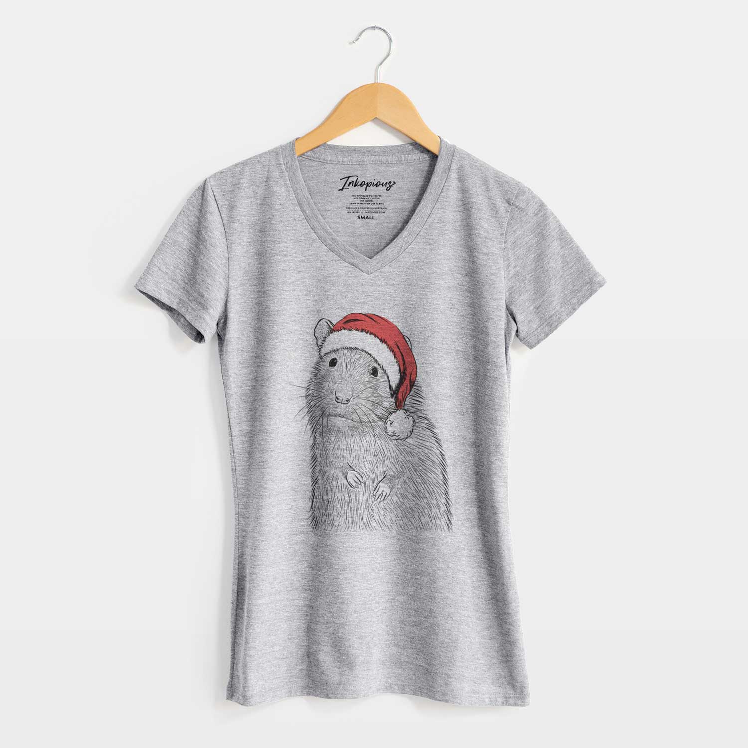 Santa Rizzo the Rat - Women's V-neck Shirt