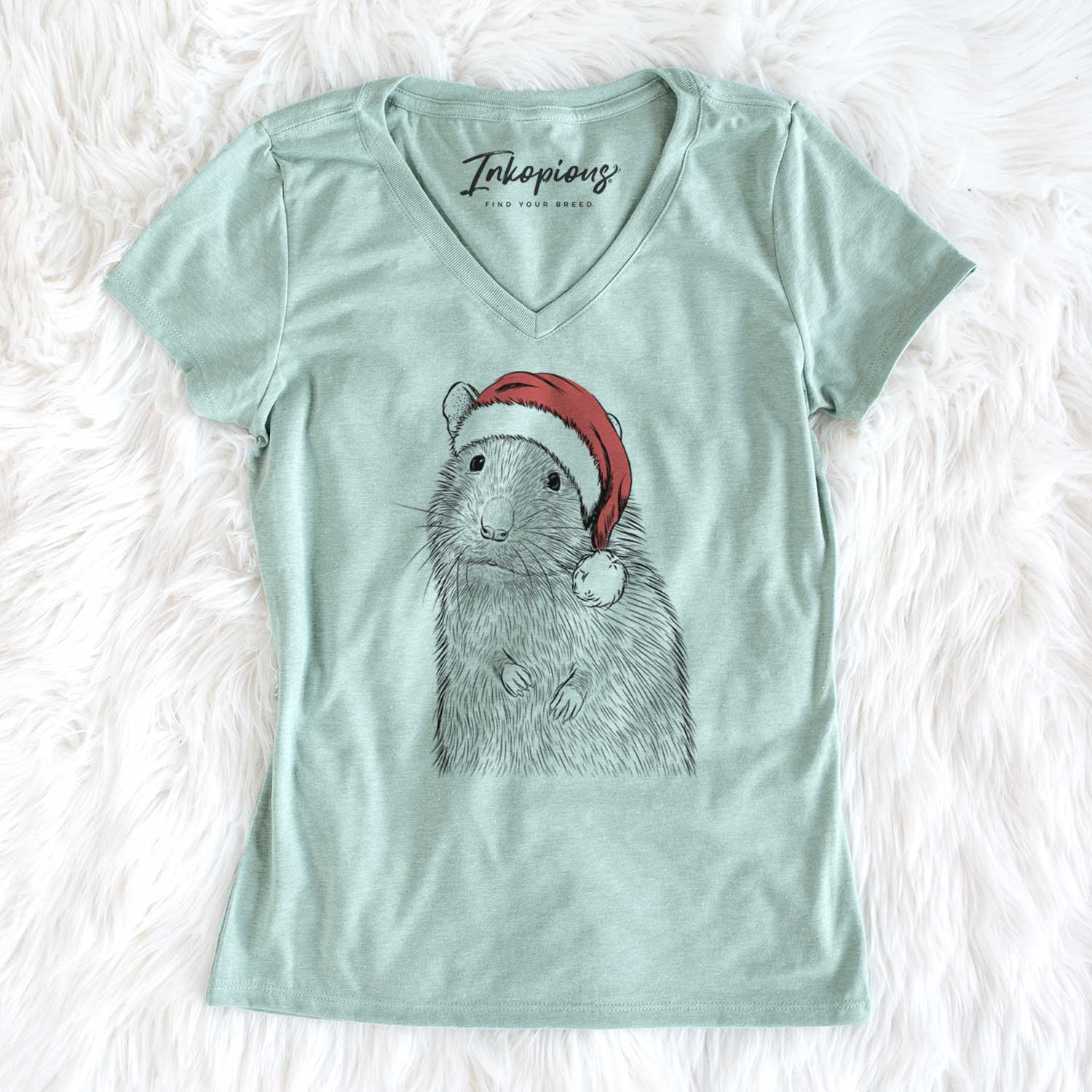 Santa Rizzo the Rat - Women's V-neck Shirt