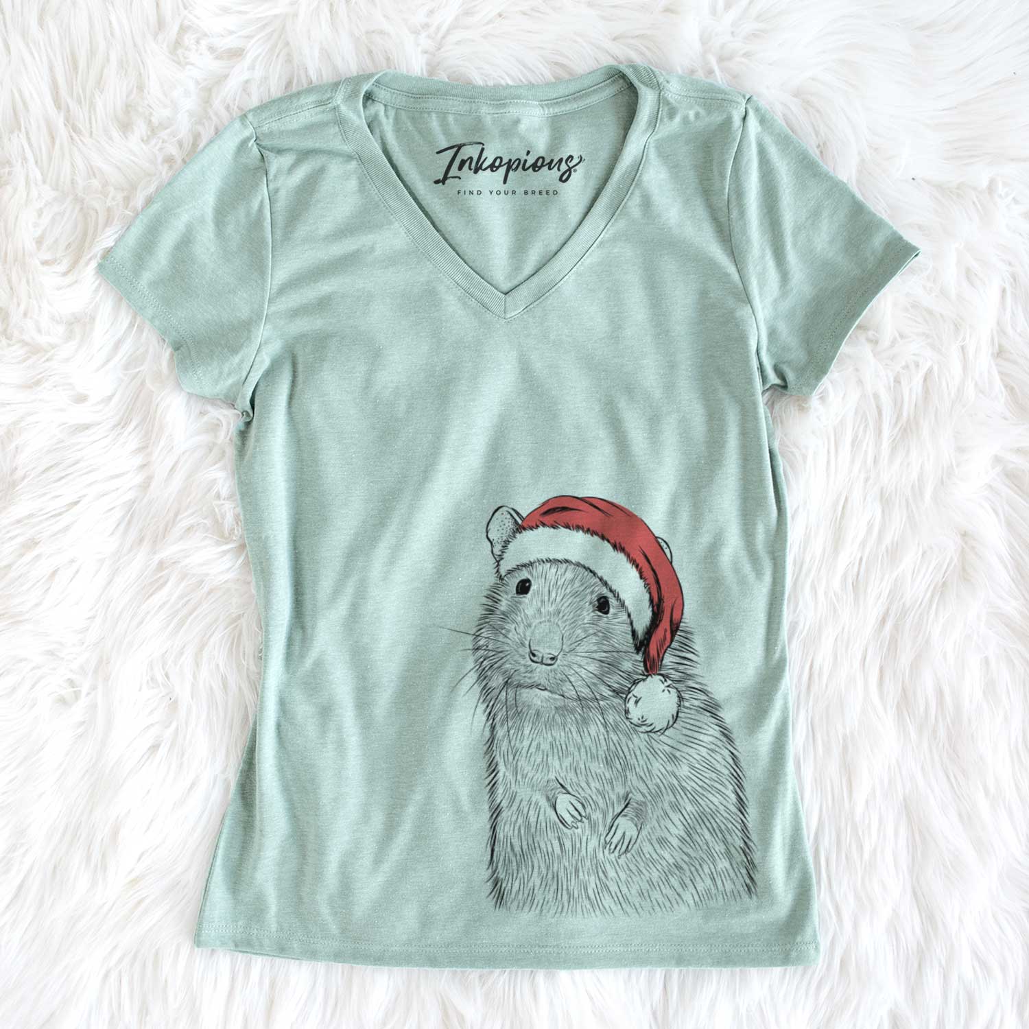 Santa Rizzo the Rat - Women's V-neck Shirt
