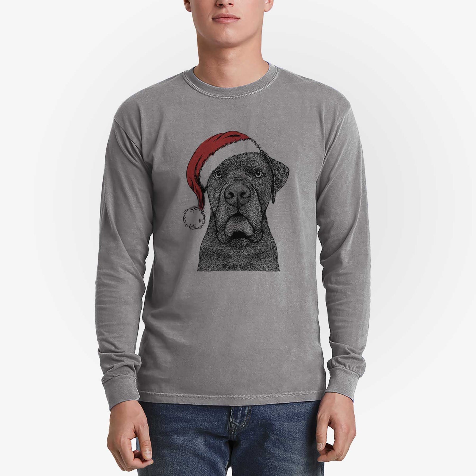 Santa Rocco the Cane Corso - Heavyweight 100% Cotton Long Sleeve
