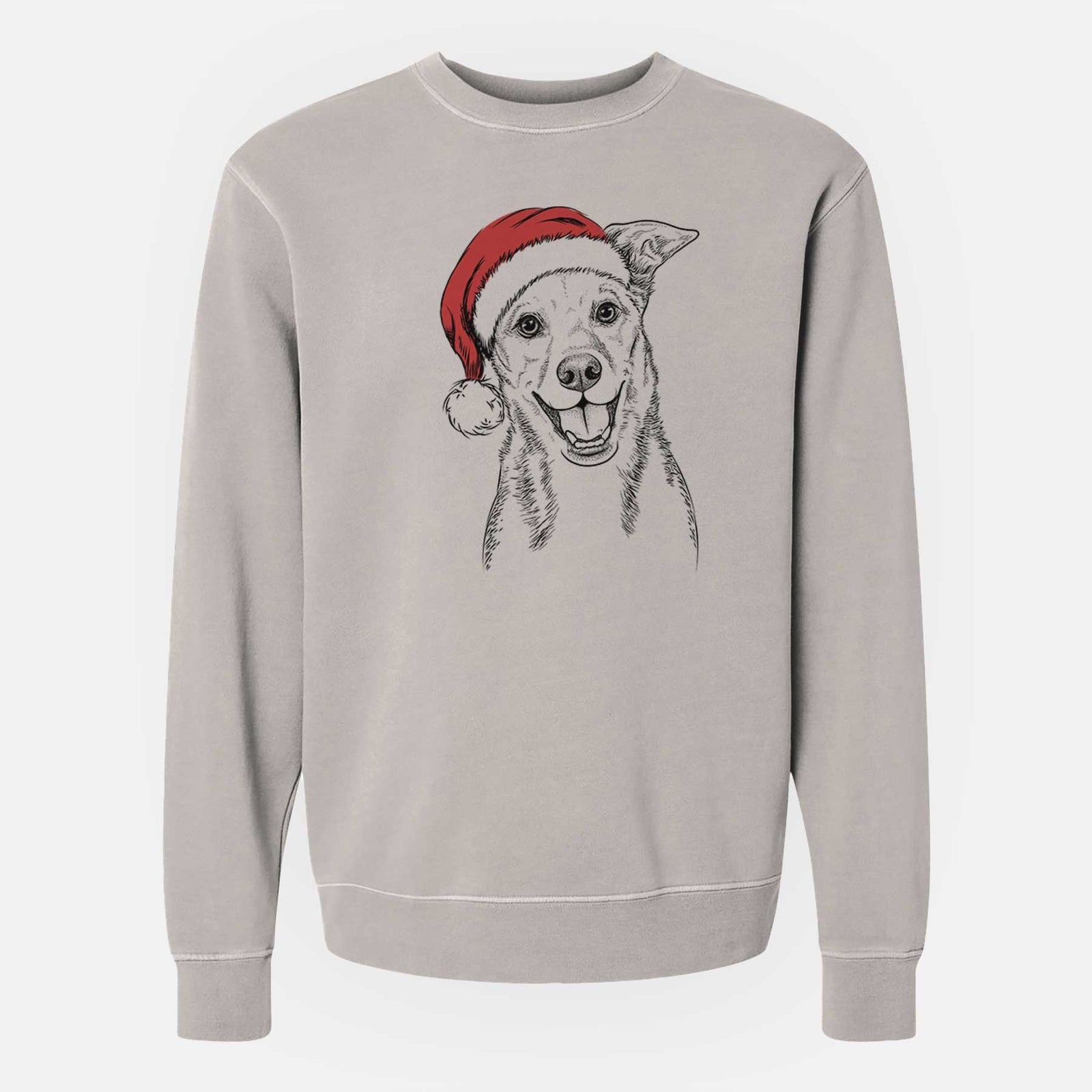 Santa Rocco the Mixed Breed - Unisex Pigment Dyed Crew Sweatshirt