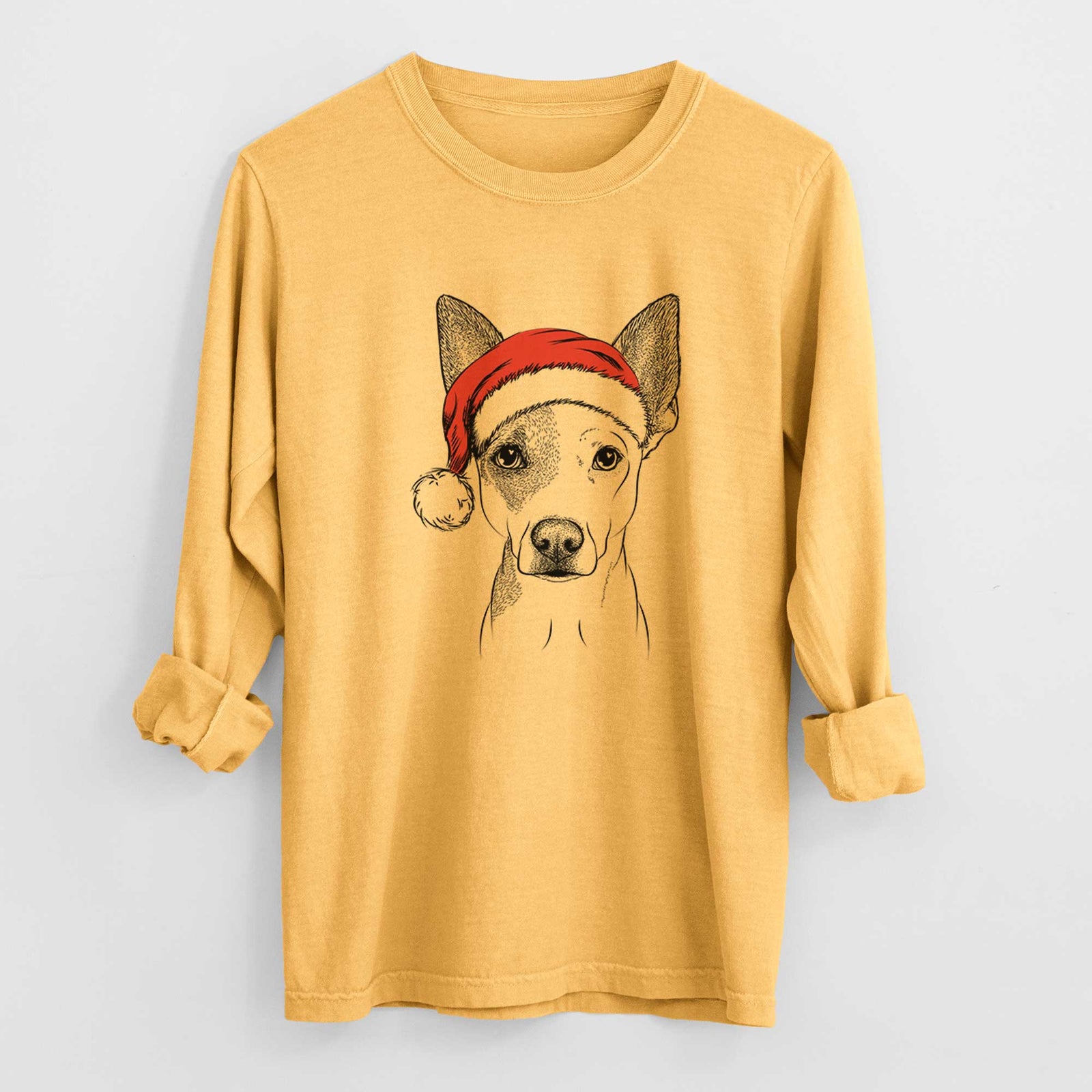 Santa Roo the Mixed Breed - Heavyweight 100% Cotton Long Sleeve
