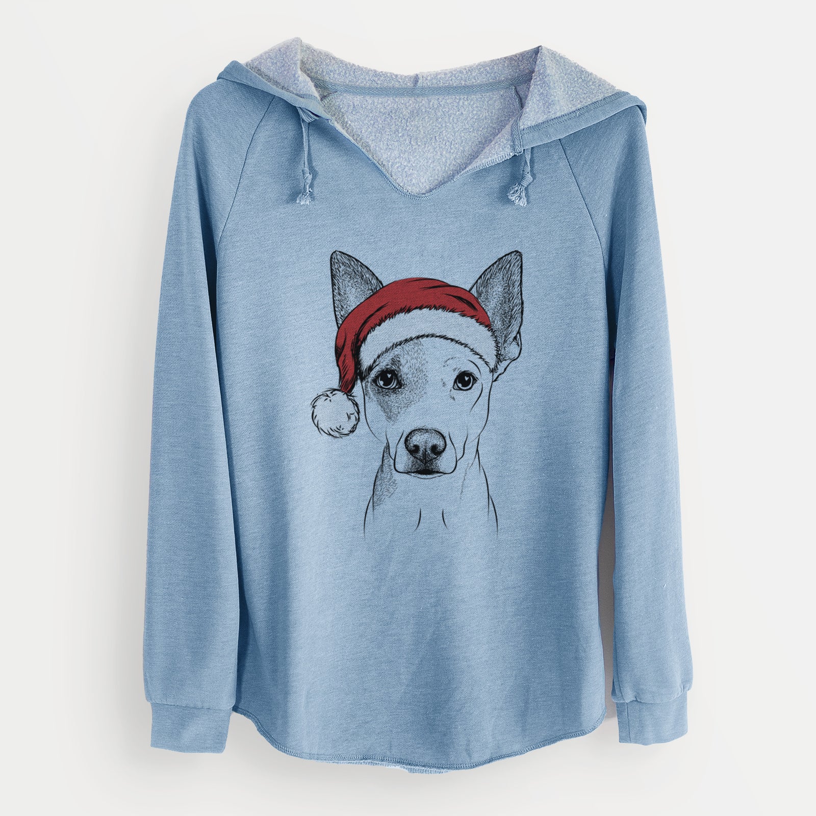 Santa Roo the Mixed Breed - Cali Wave Hooded Sweatshirt