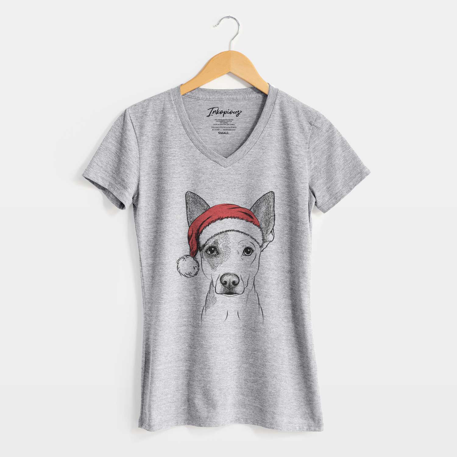 Santa Roo the Mixed Breed - Women's V-neck Shirt