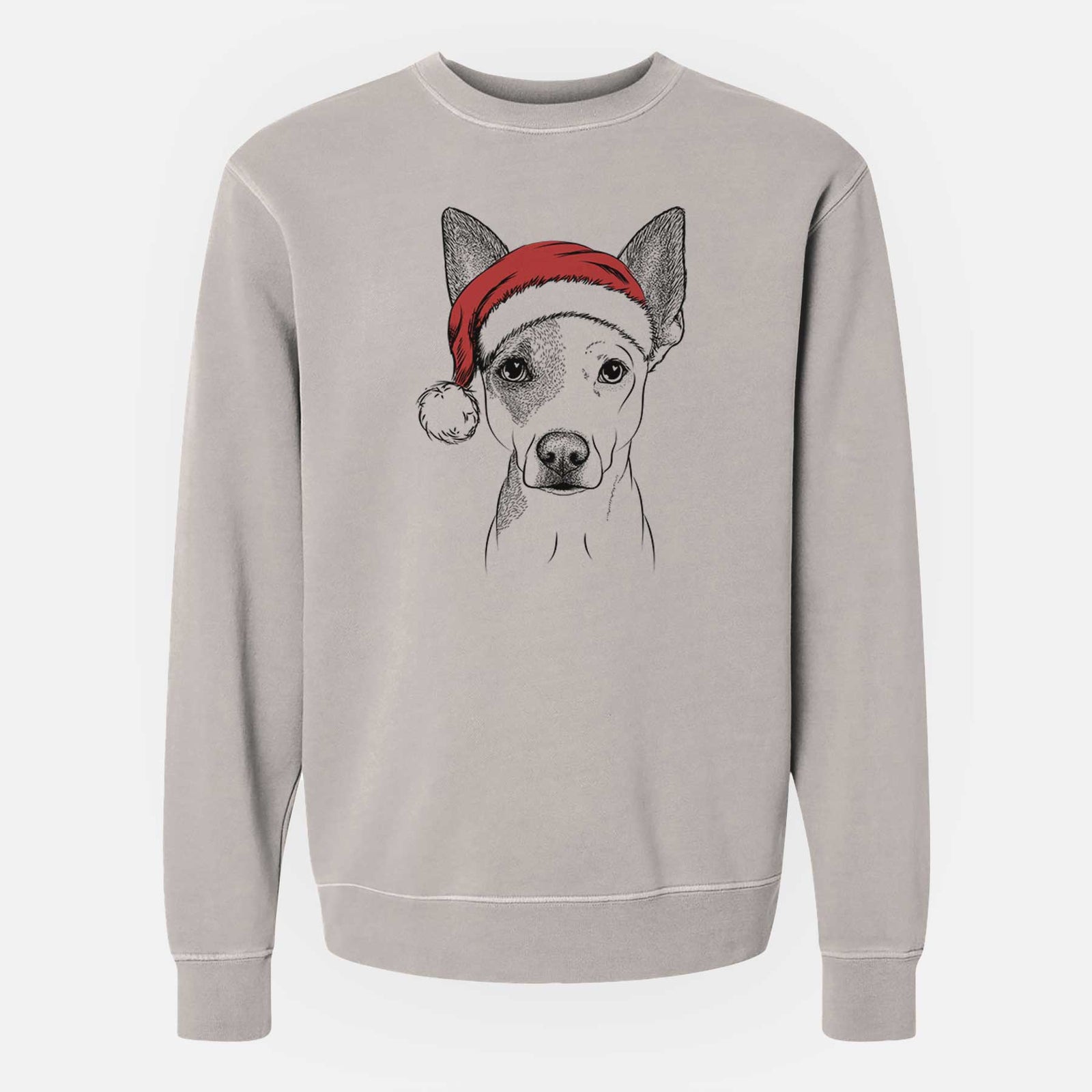 Santa Roo the Mixed Breed - Unisex Pigment Dyed Crew Sweatshirt