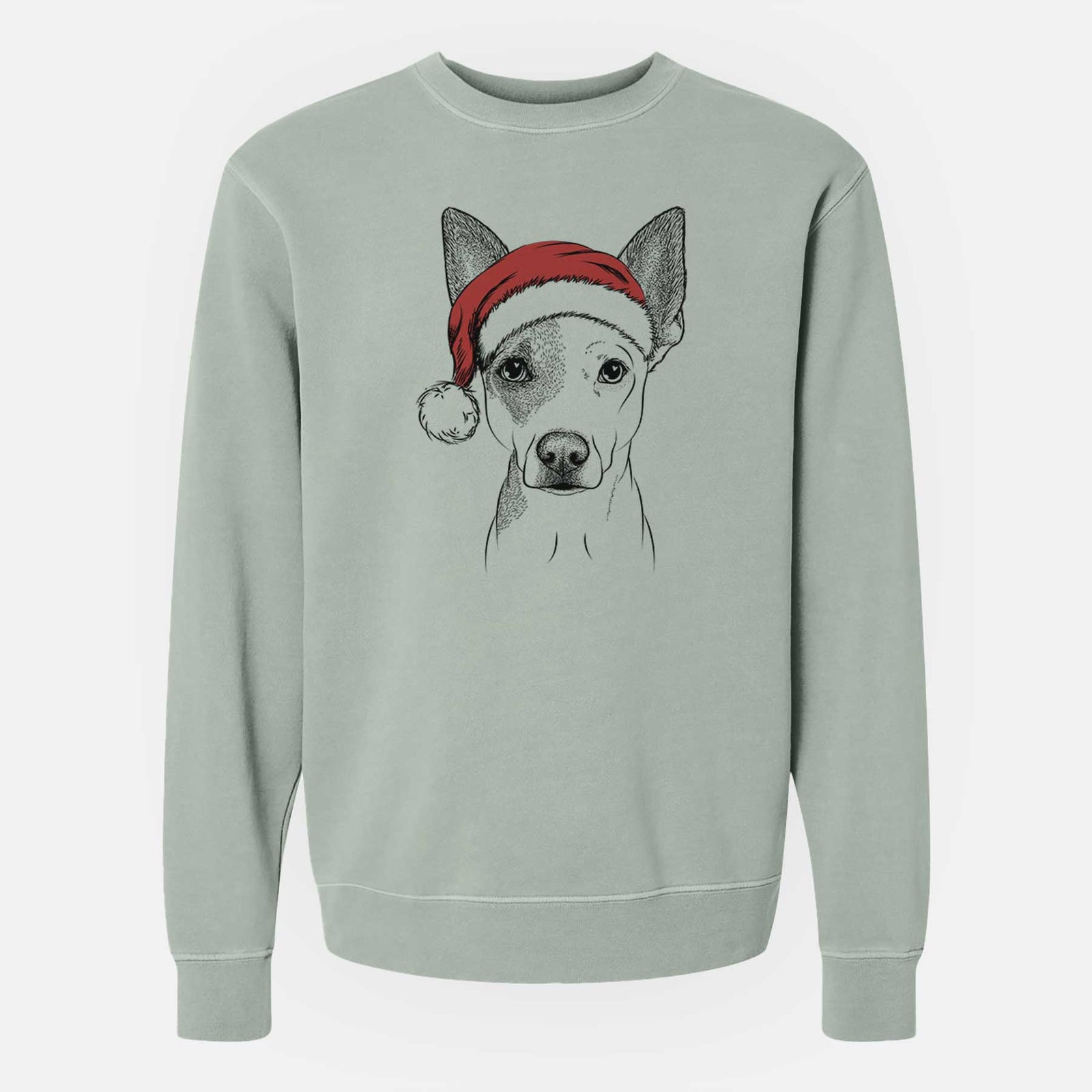 Santa Roo the Mixed Breed - Unisex Pigment Dyed Crew Sweatshirt