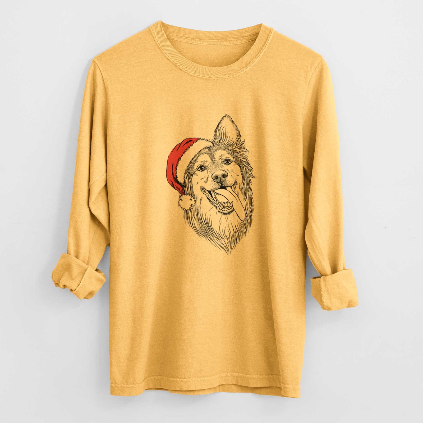 Santa Rosalie the German Shepherd Mix - Heavyweight 100% Cotton Long Sleeve