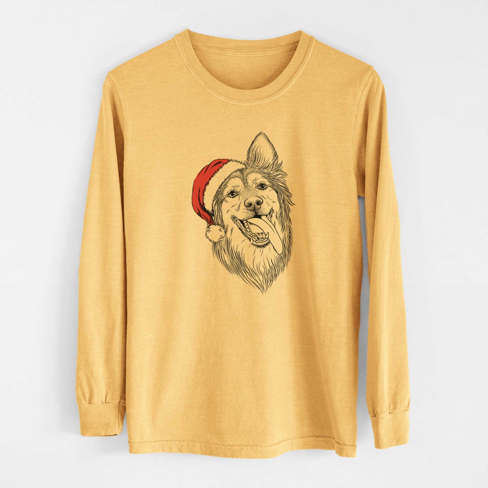 Santa Rosalie the German Shepherd Mix - Heavyweight 100% Cotton Long Sleeve