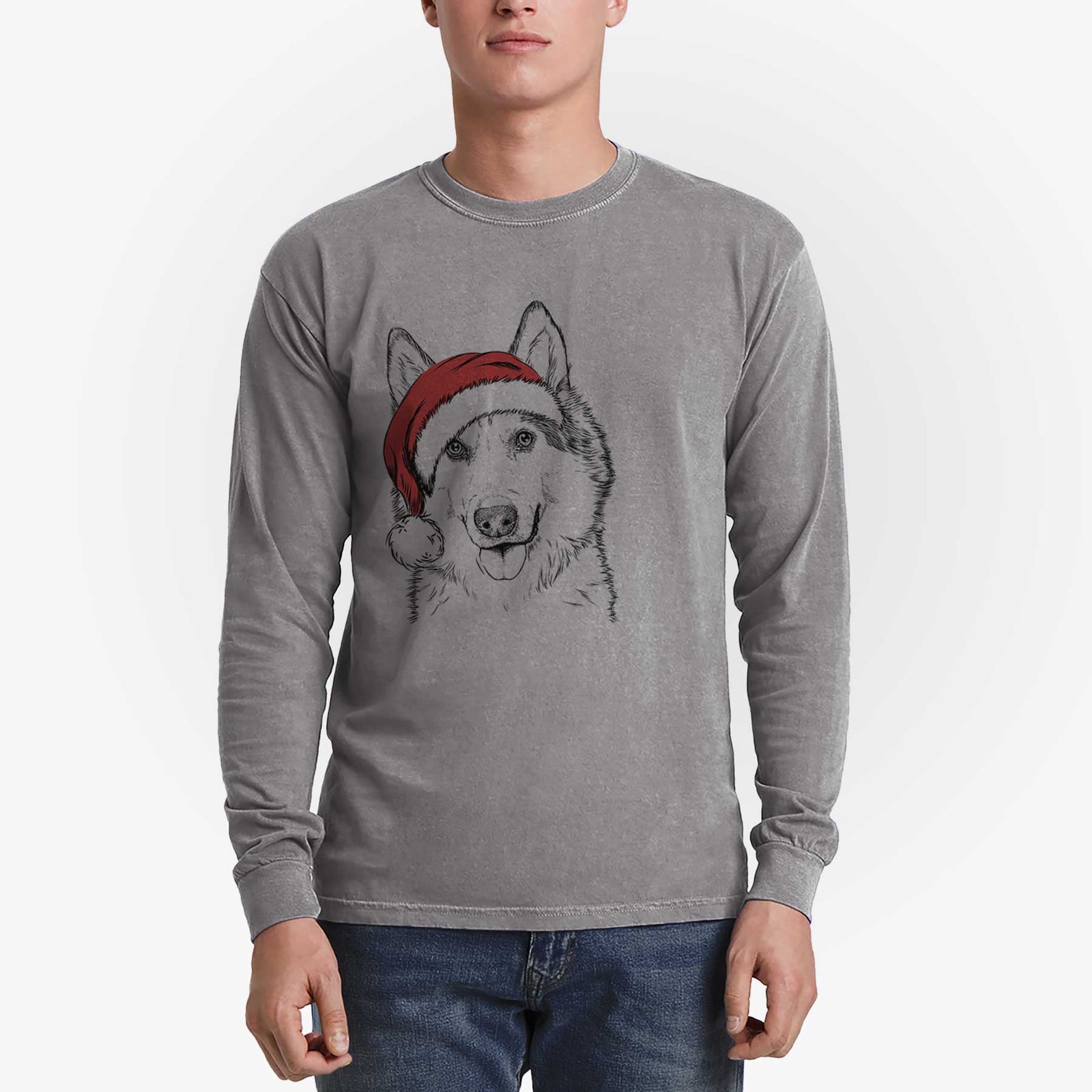 Santa Roshi the Mixed Breed - Heavyweight 100% Cotton Long Sleeve