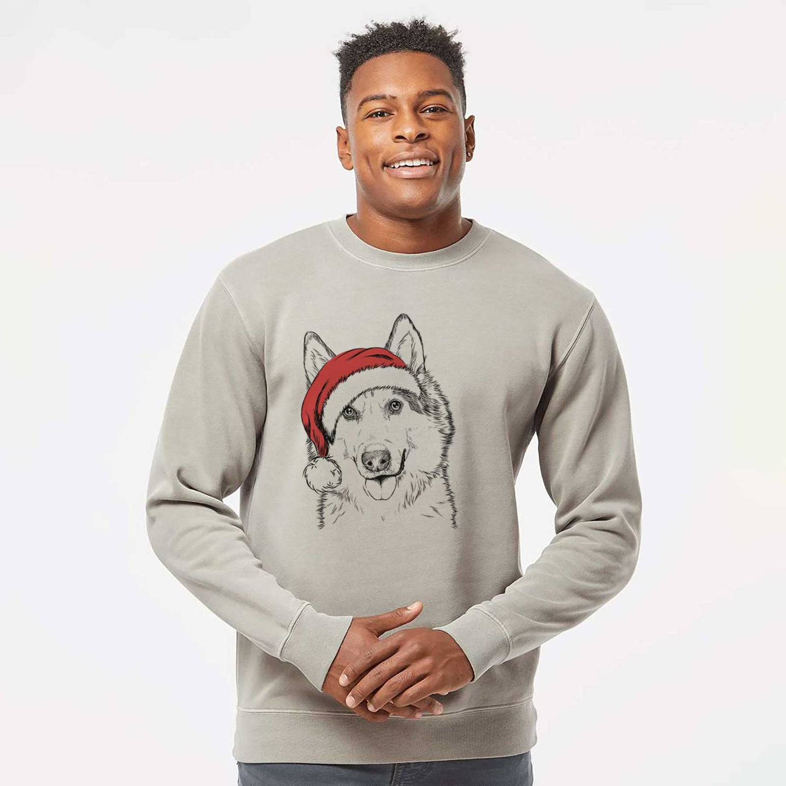 Santa Roshi the Mixed Breed - Unisex Pigment Dyed Crew Sweatshirt