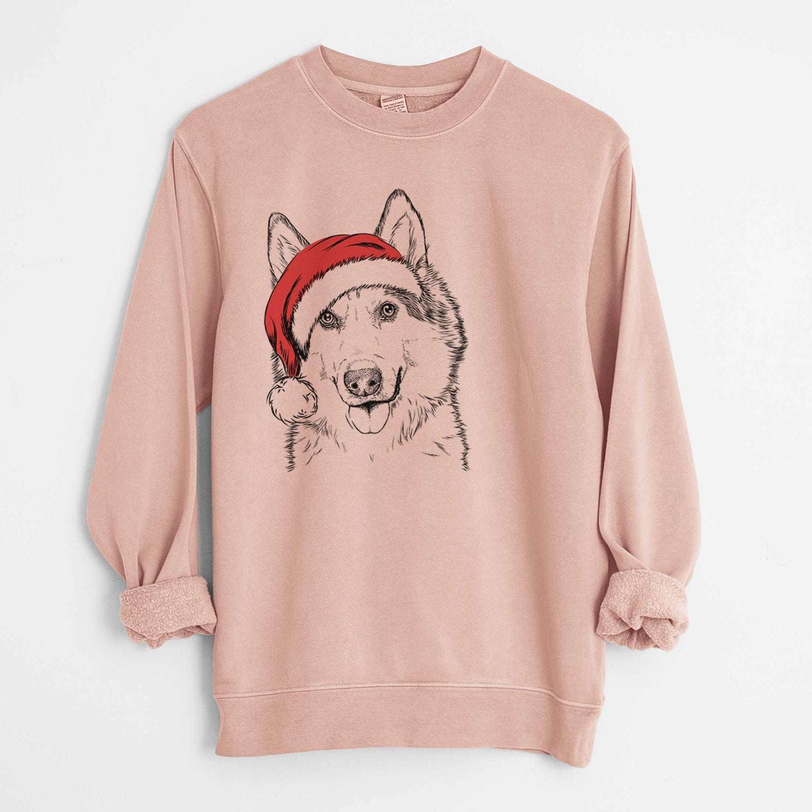 Santa Roshi the Mixed Breed - Unisex Pigment Dyed Crew Sweatshirt