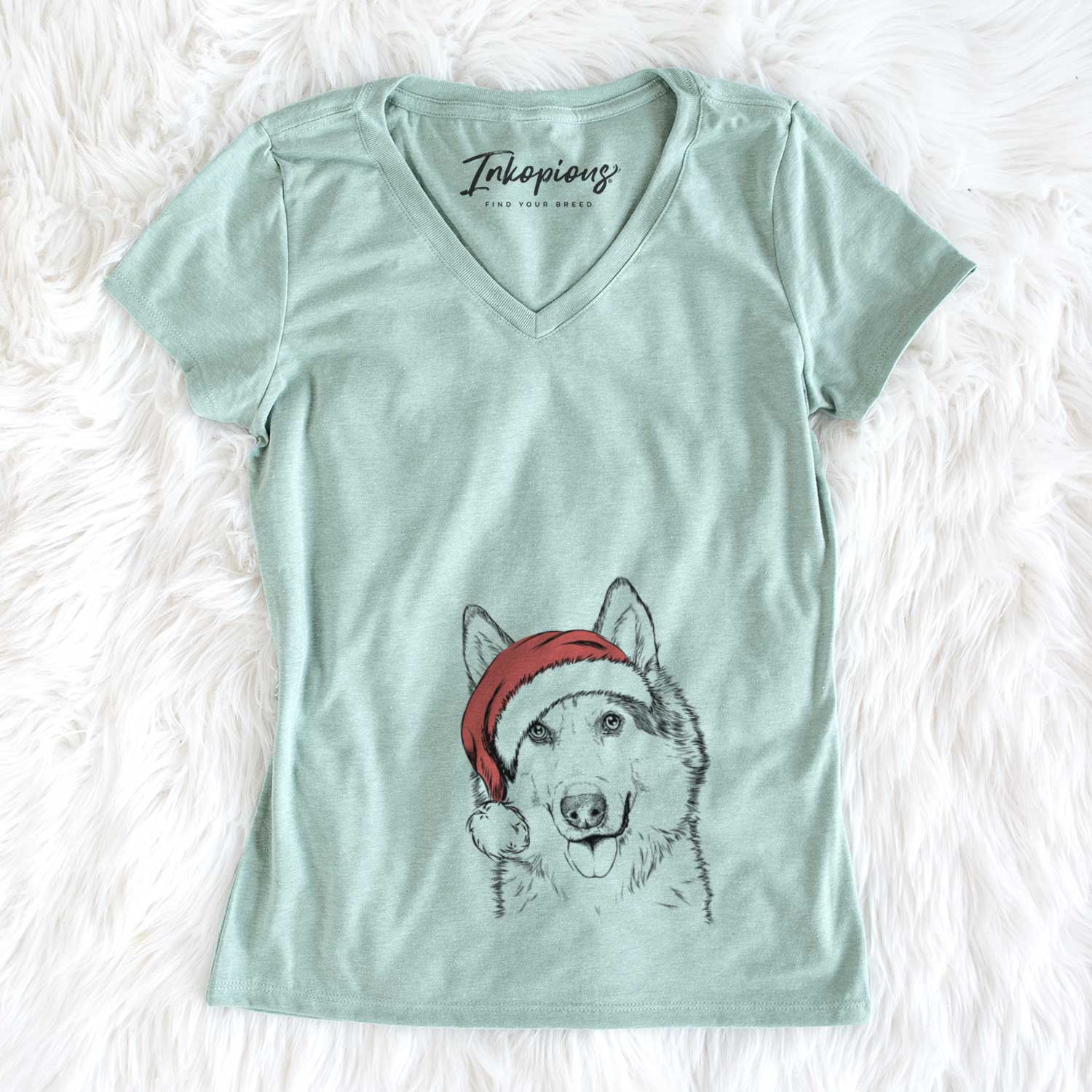 Santa Roshi the Mixed Breed - Women's V-neck Shirt