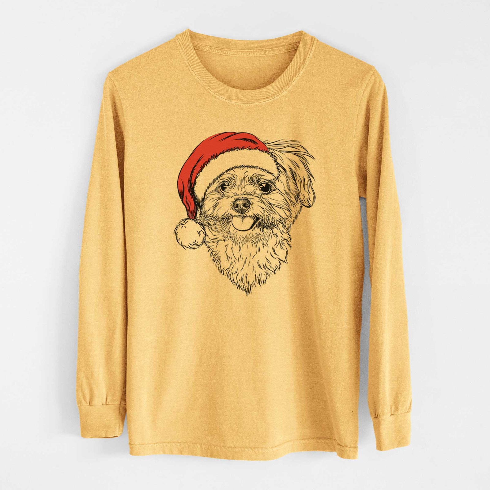 Santa Rosie the Maltipoo - Heavyweight 100% Cotton Long Sleeve