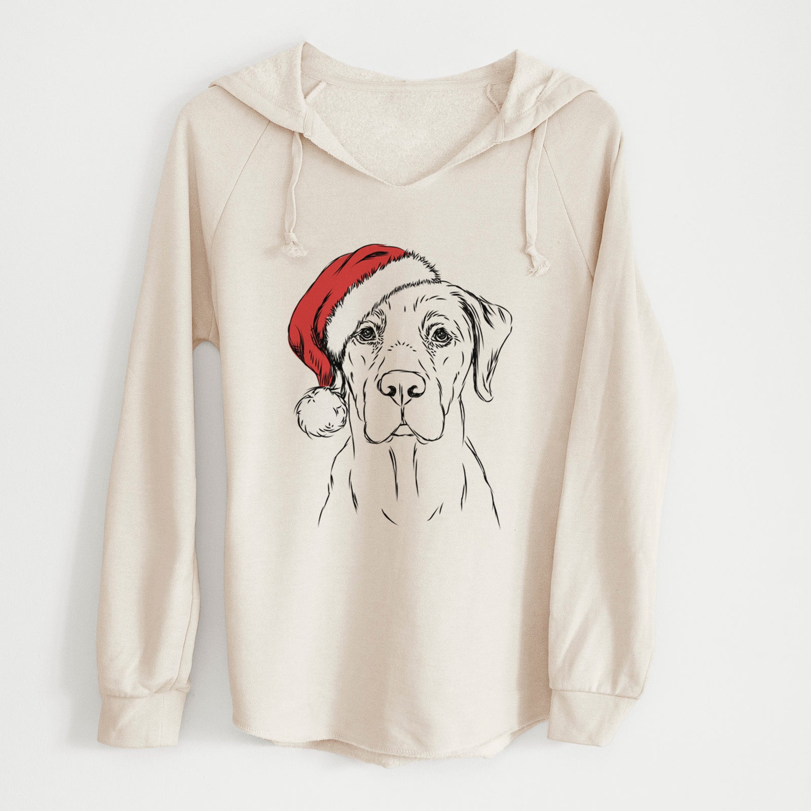 Santa Rowdy the Labrador Retriever - Cali Wave Hooded Sweatshirt