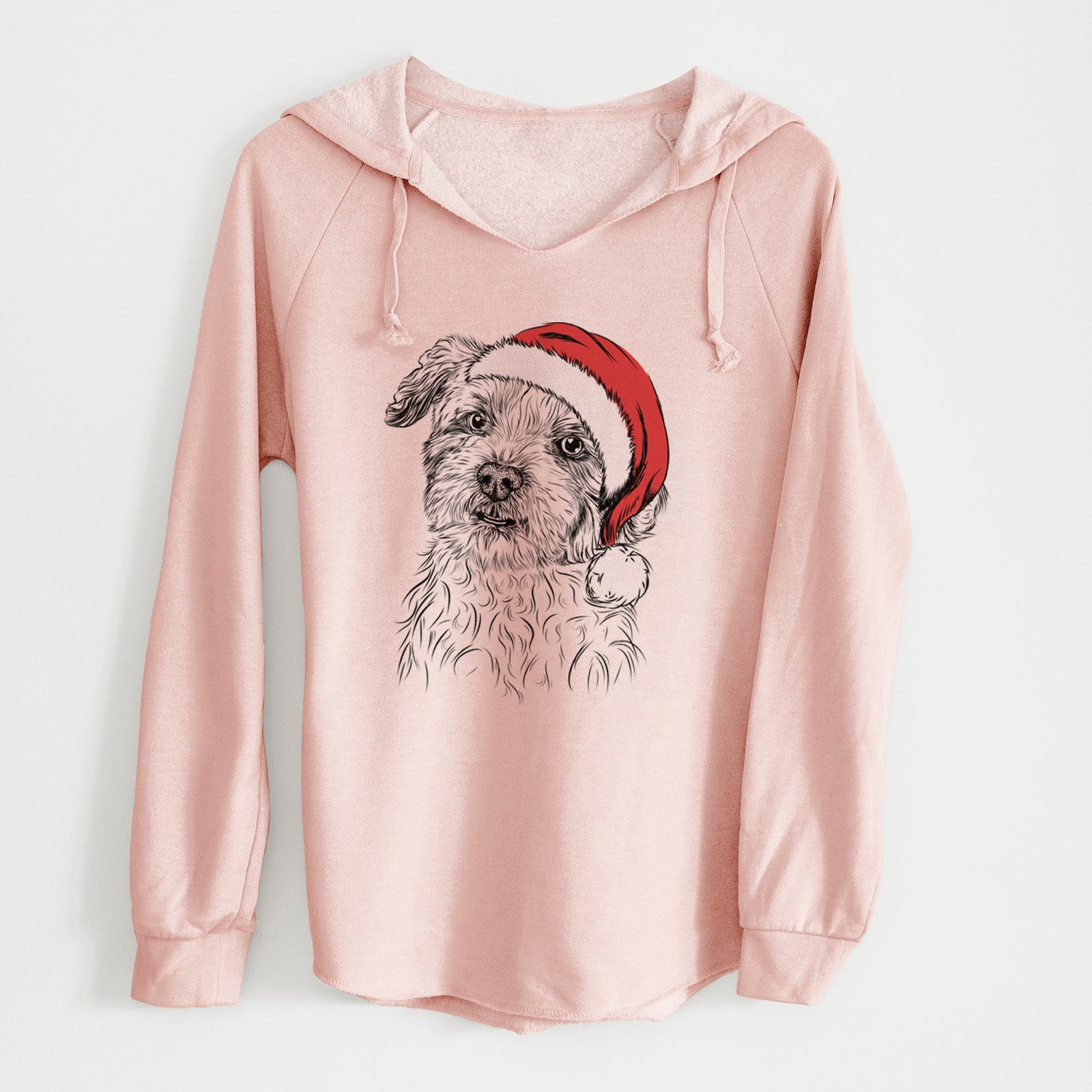 Santa Roxie the Schnauzer Shih Tzu Mix - Cali Wave Hooded Sweatshirt