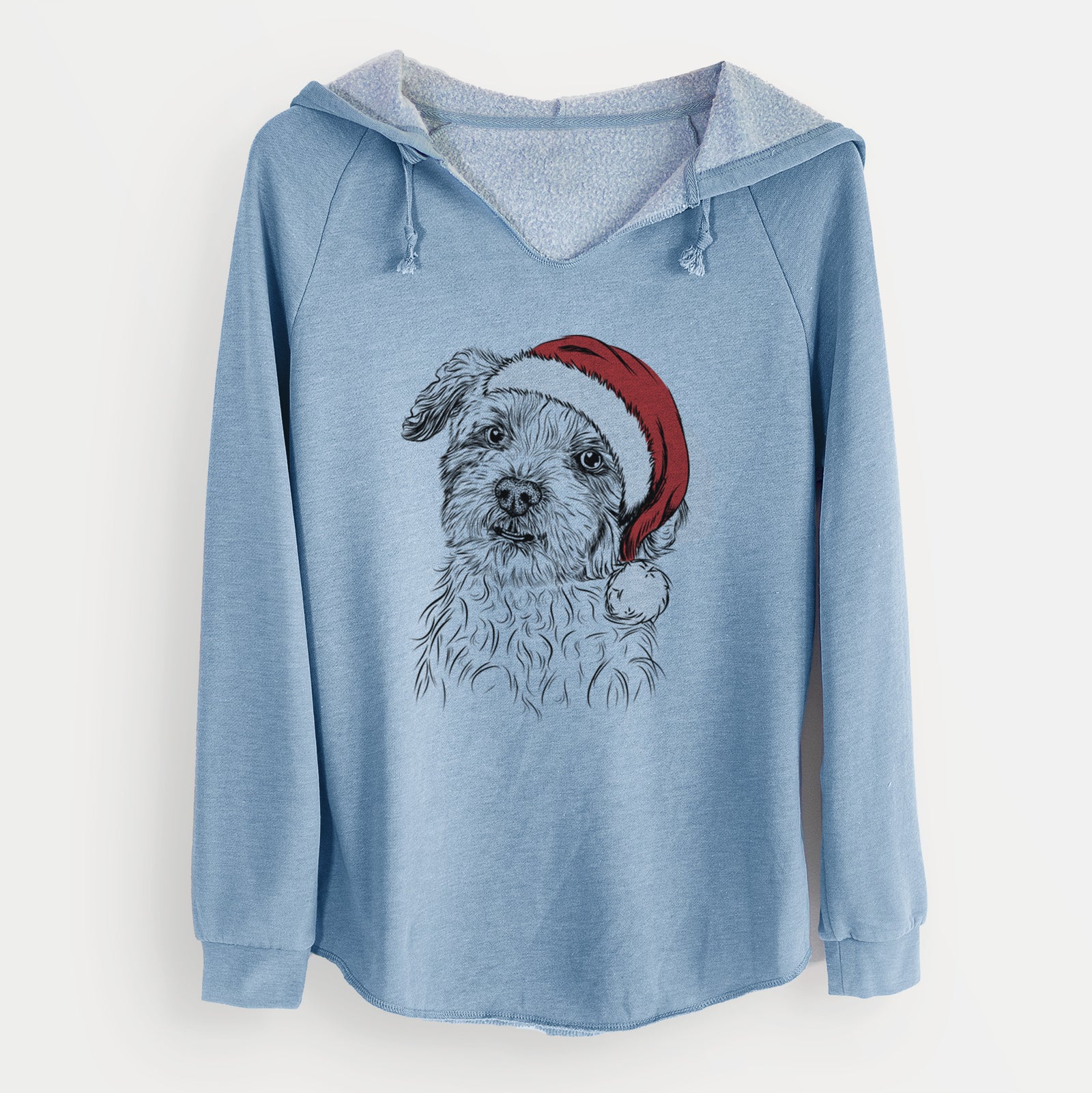 Santa Roxie the Schnauzer Shih Tzu Mix - Cali Wave Hooded Sweatshirt