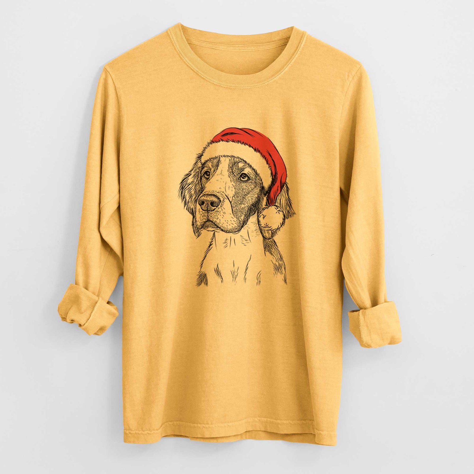 Santa Roxy the Welsh Springer Spaniel - Heavyweight 100% Cotton Long Sleeve