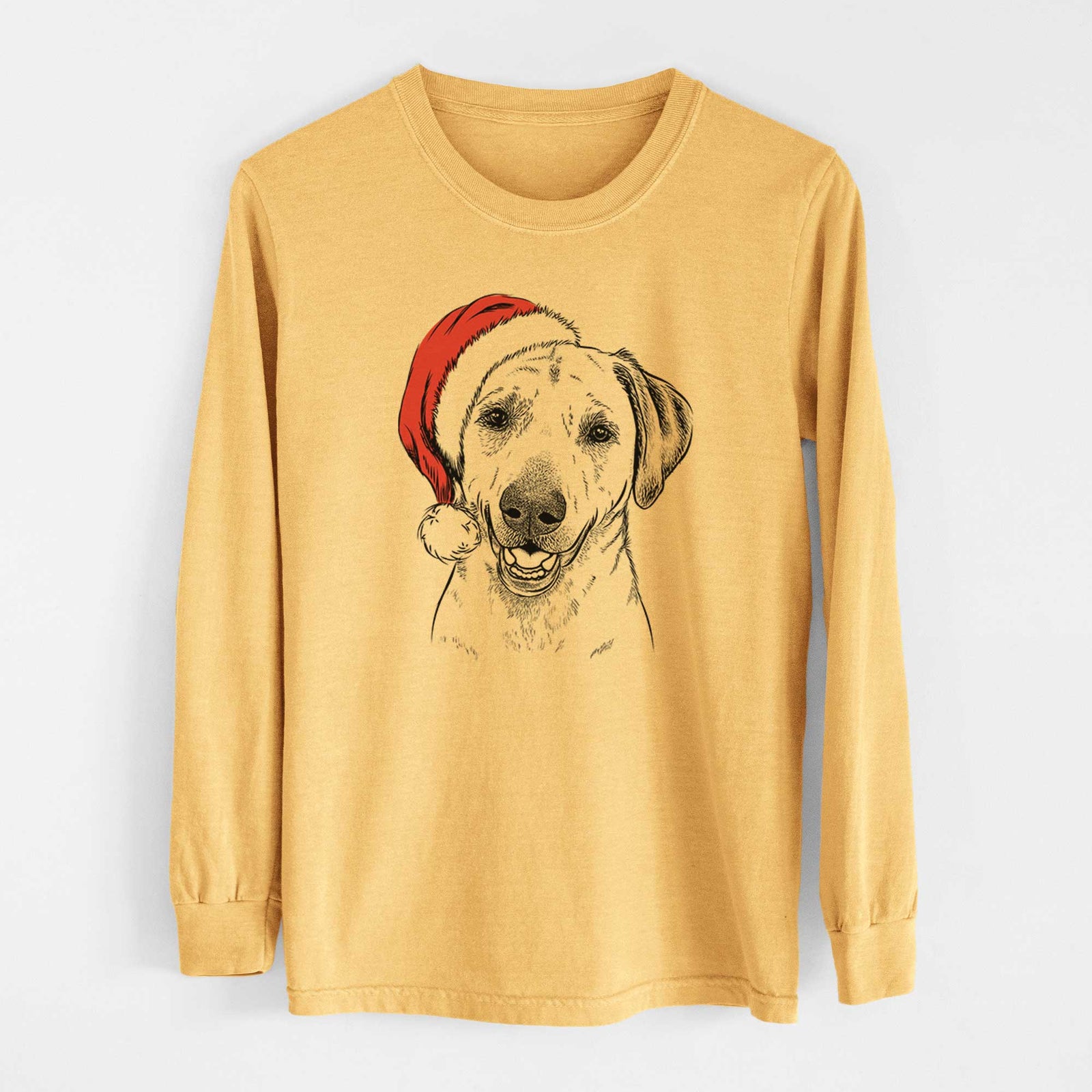 Santa Rusty the Labrador Retriever - Heavyweight 100% Cotton Long Sleeve