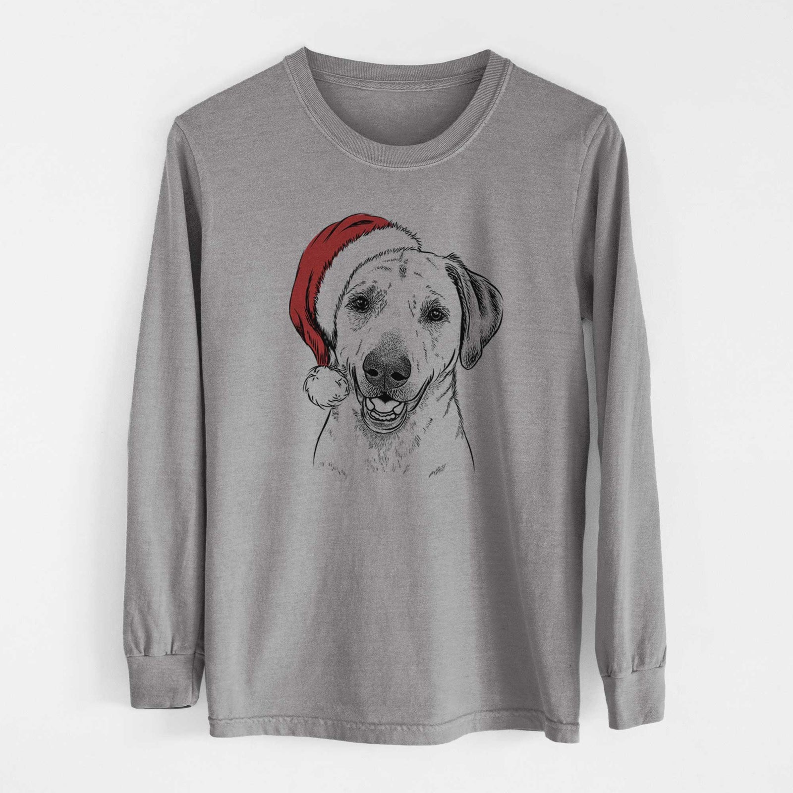 Santa Rusty the Labrador Retriever - Heavyweight 100% Cotton Long Sleeve