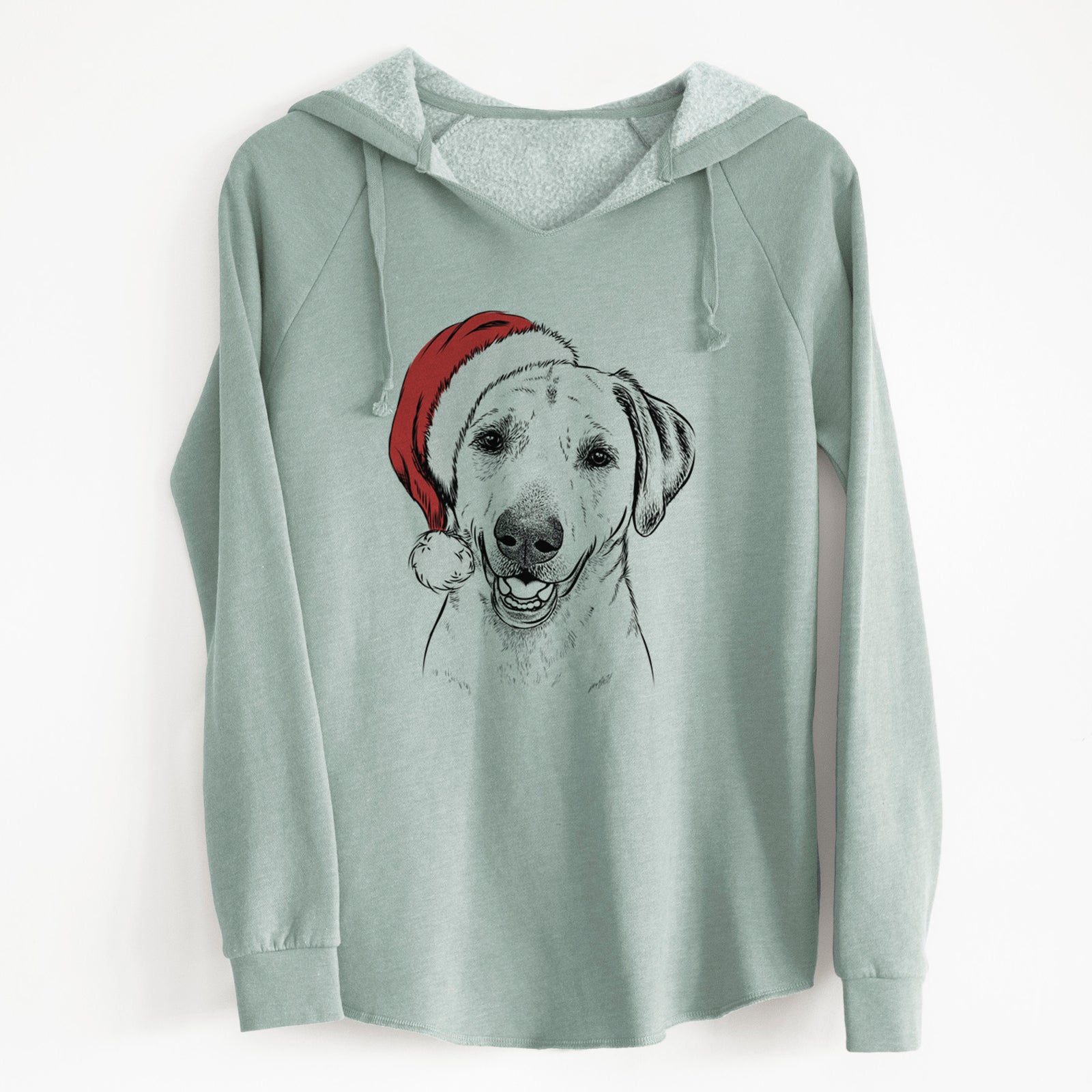 Santa Rusty the Labrador Retriever - Cali Wave Hooded Sweatshirt