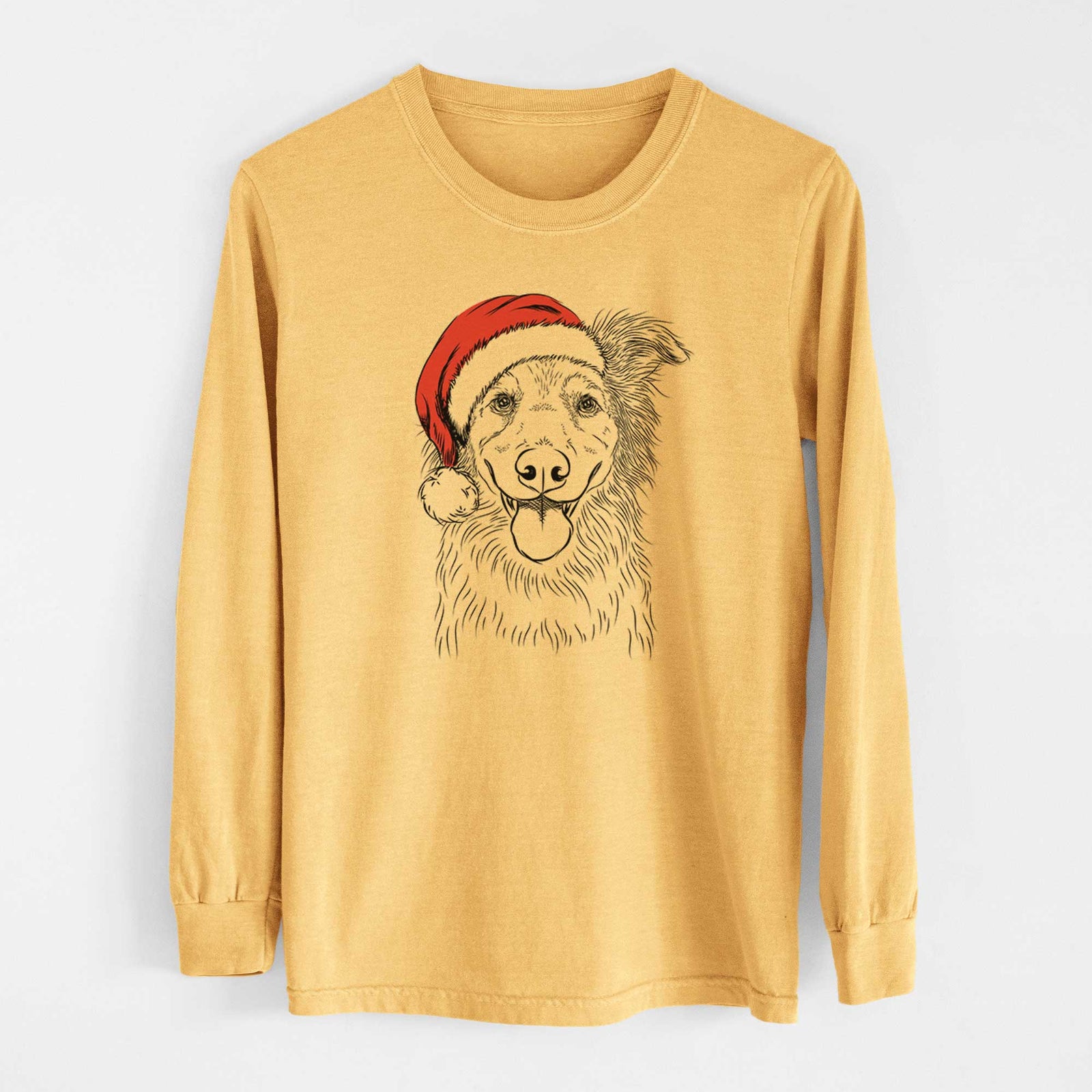 Santa Ruxtin the Mixed Breed - Heavyweight 100% Cotton Long Sleeve