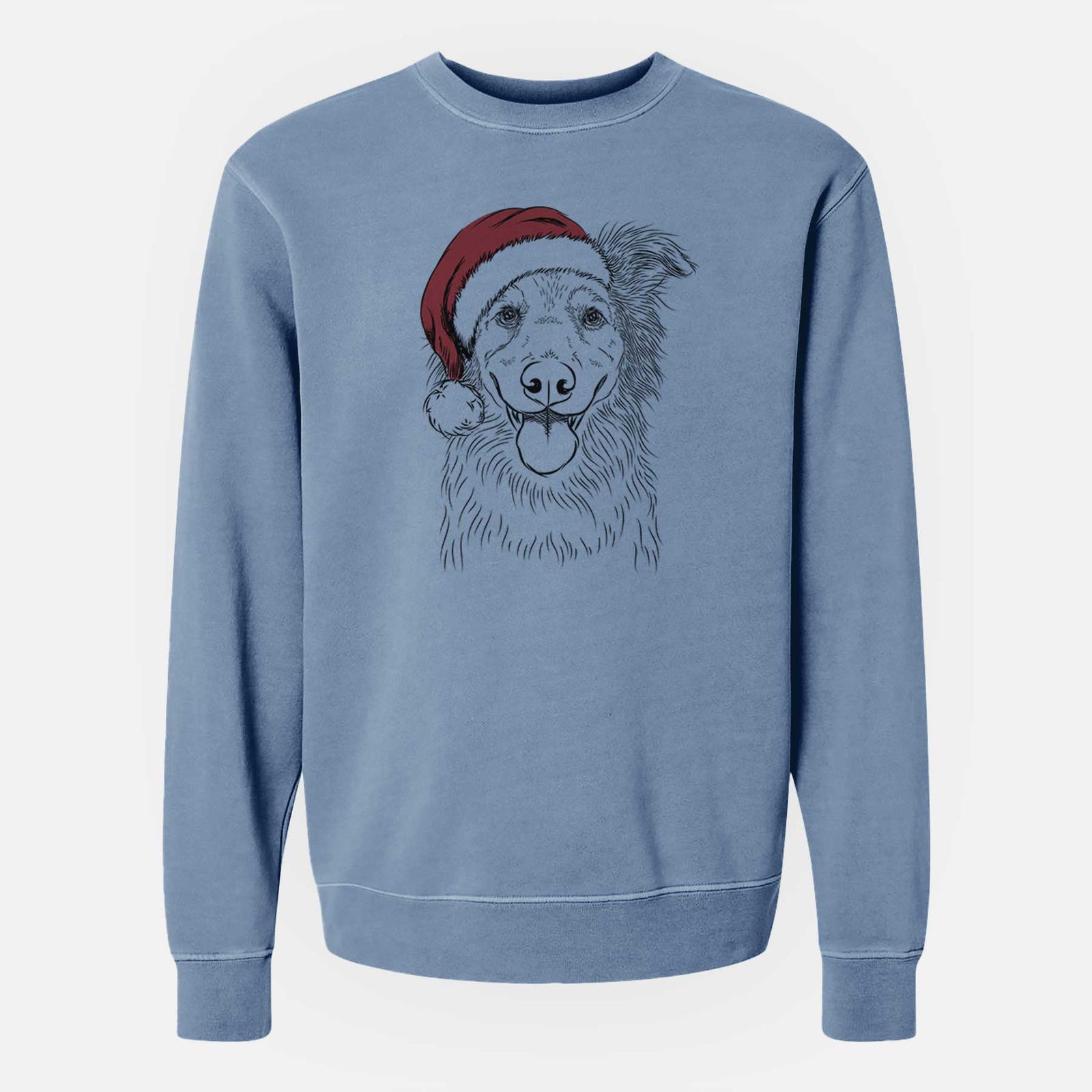 Santa Ruxtin the Mixed Breed - Unisex Pigment Dyed Crew Sweatshirt