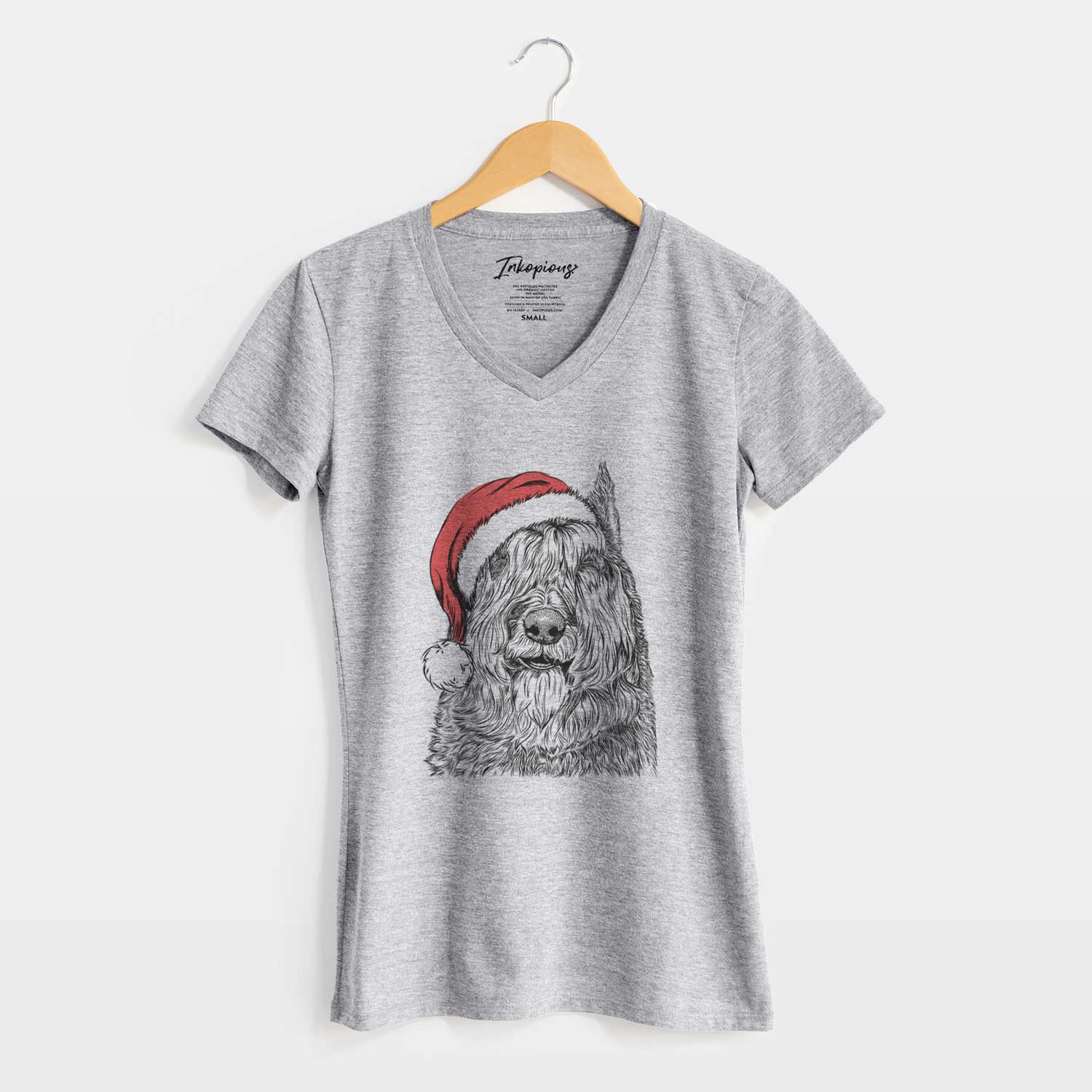 Santa Sabre the Bouvier Des Flandres - Women's V-neck Shirt
