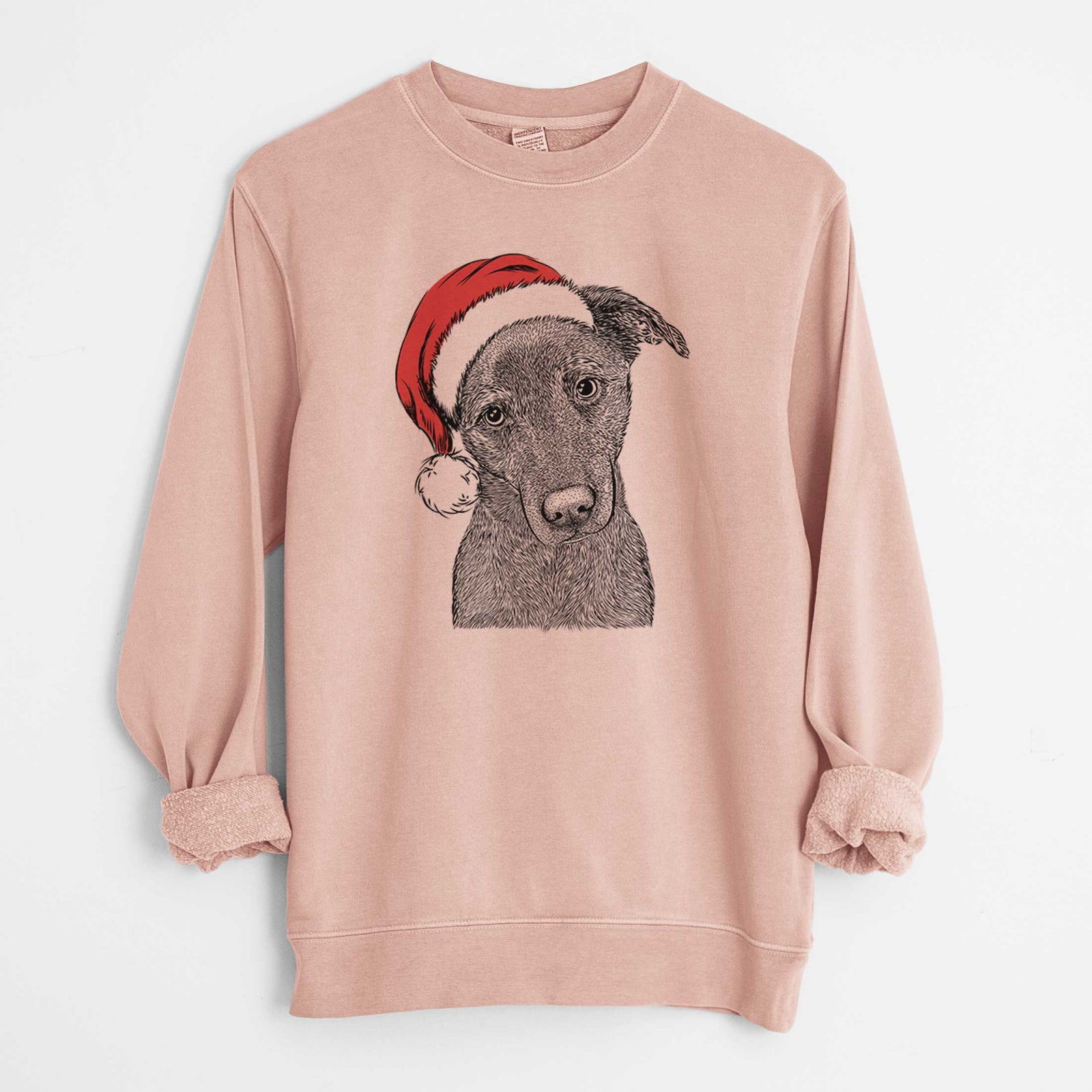 Santa Sadie the Whipador - Unisex Pigment Dyed Crew Sweatshirt