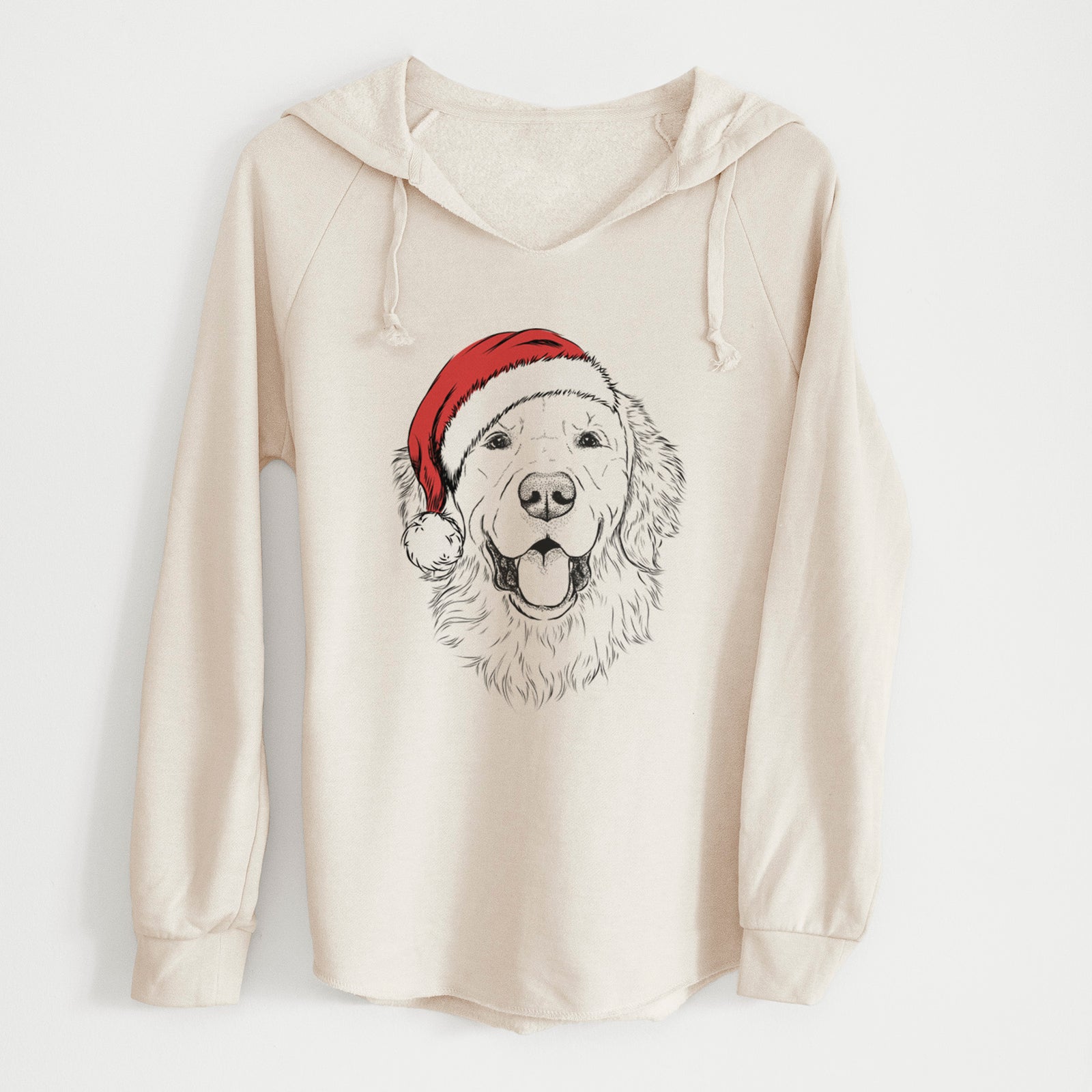 Santa Sam the Golden Retriever - Cali Wave Hooded Sweatshirt