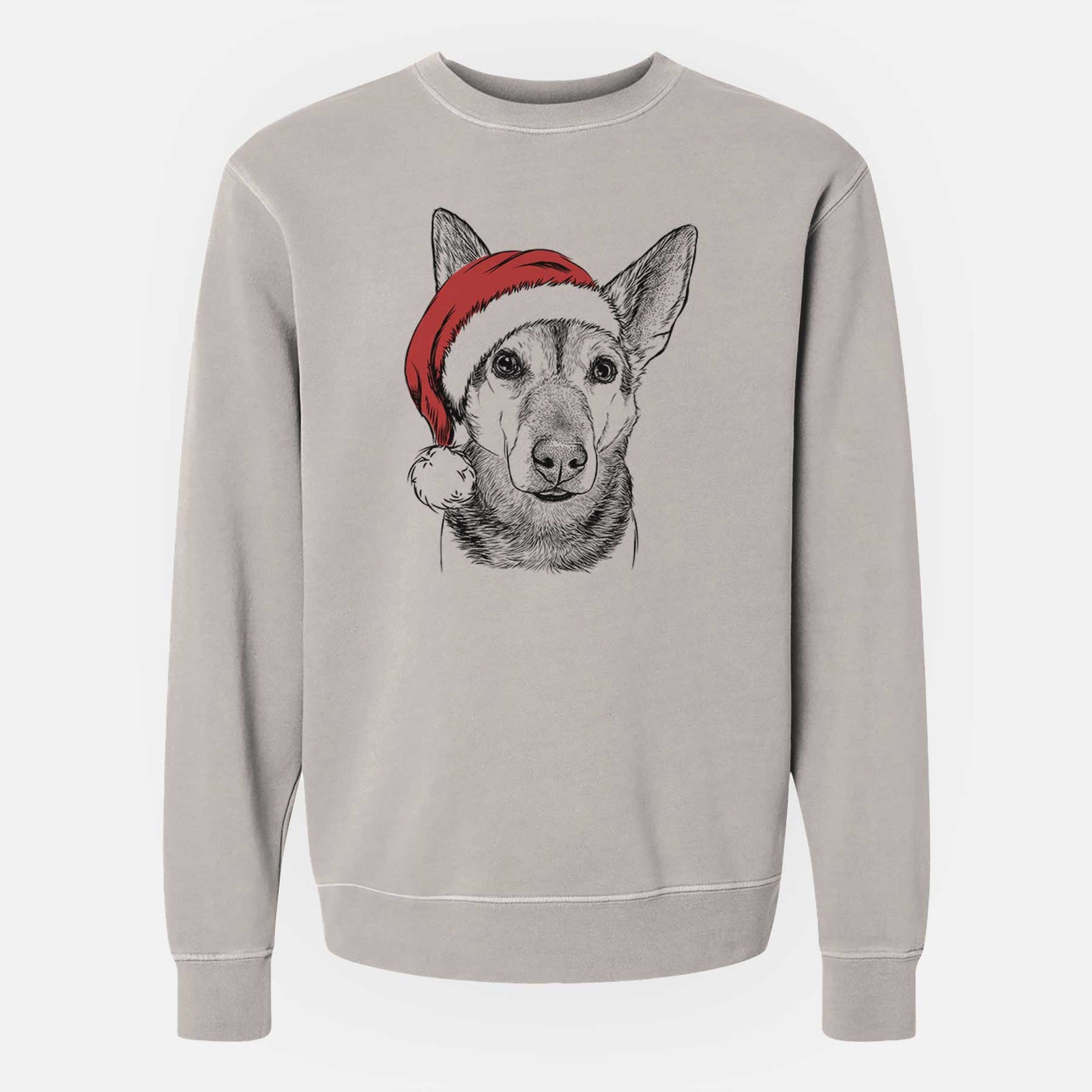 Santa Sammie the Mixed Breed - Unisex Pigment Dyed Crew Sweatshirt