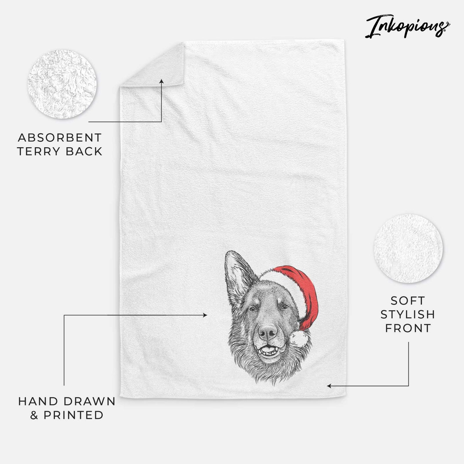 Sammie the German Shepherd Decorative Hand Towel