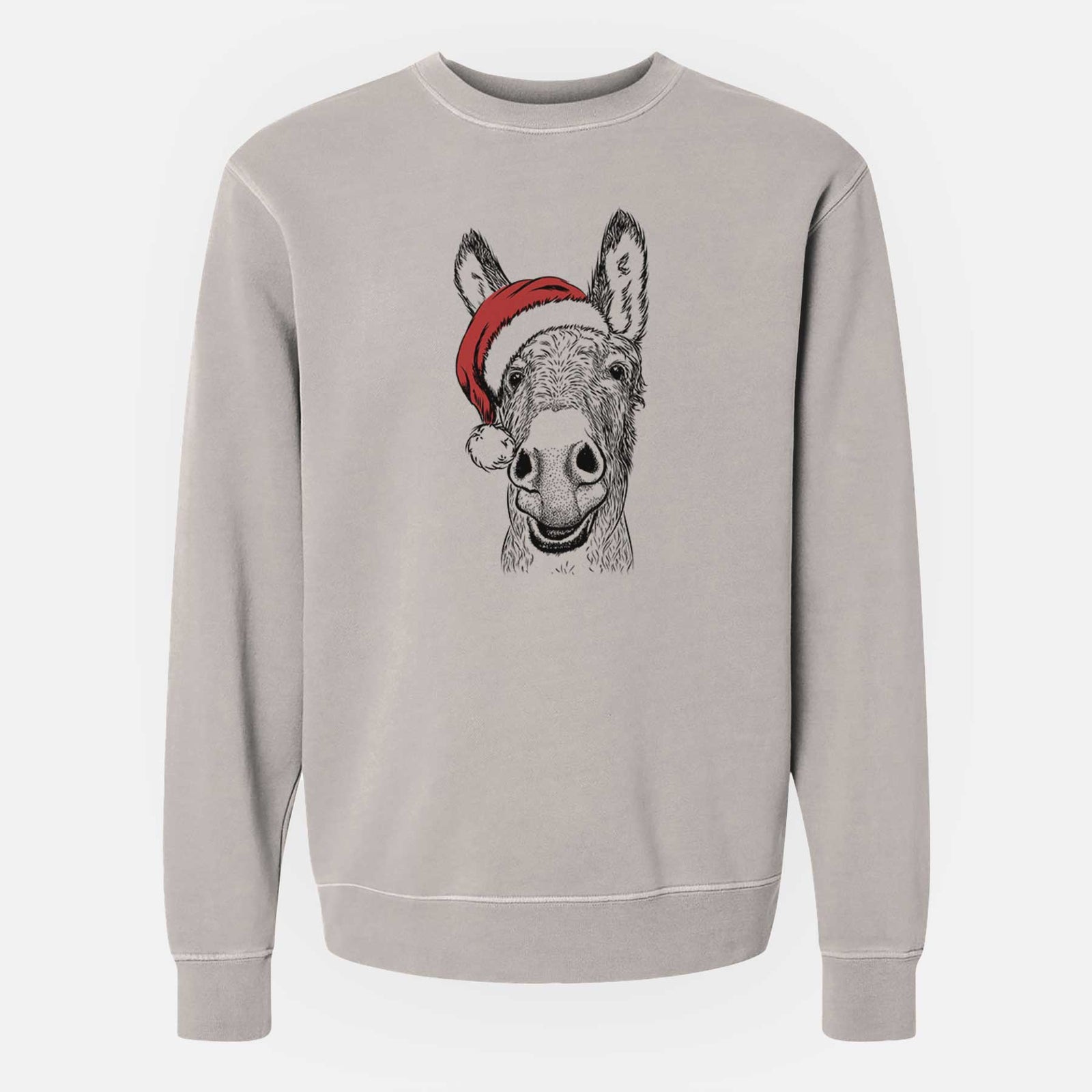 Santa Samule the Donkey - Unisex Pigment Dyed Crew Sweatshirt