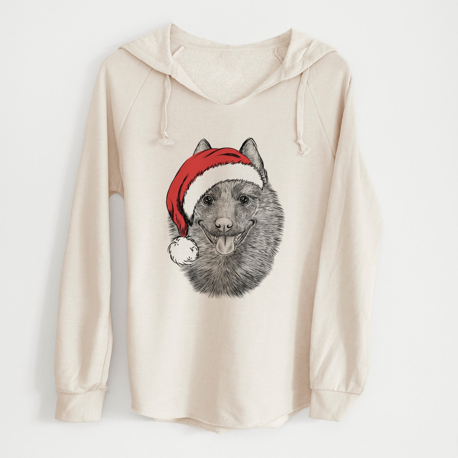 Santa Sander the Schipperke - Cali Wave Hooded Sweatshirt