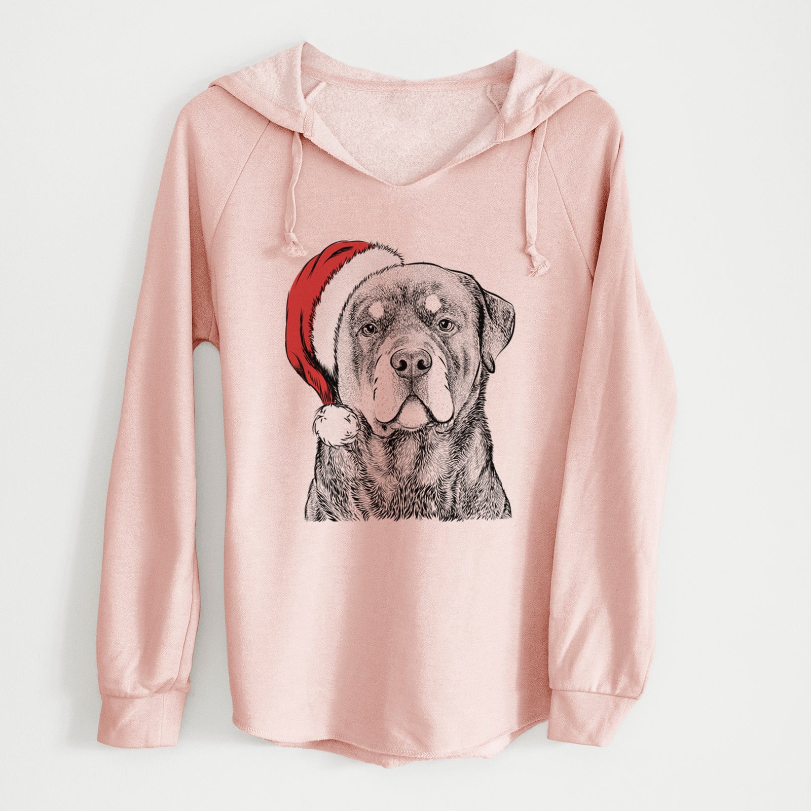 Santa Sarge the Rottweiler - Cali Wave Hooded Sweatshirt