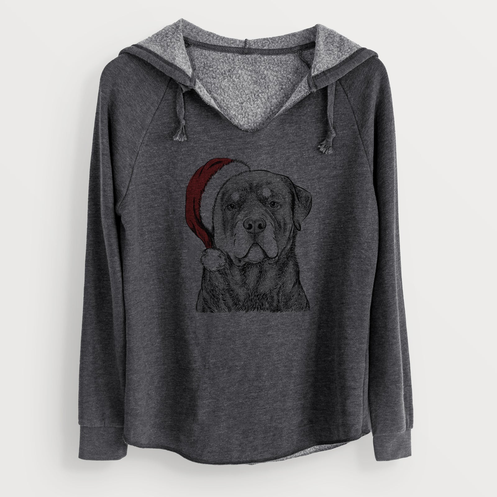 Santa Sarge the Rottweiler - Cali Wave Hooded Sweatshirt